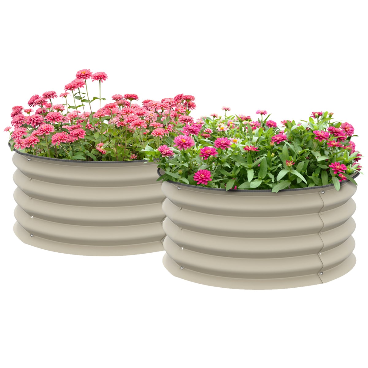 Damerin W279RA 3.63-cu ft 23.5-in W x 23.5-in L x 11.75-in H White Powder-coated steel Raised Garden Bed