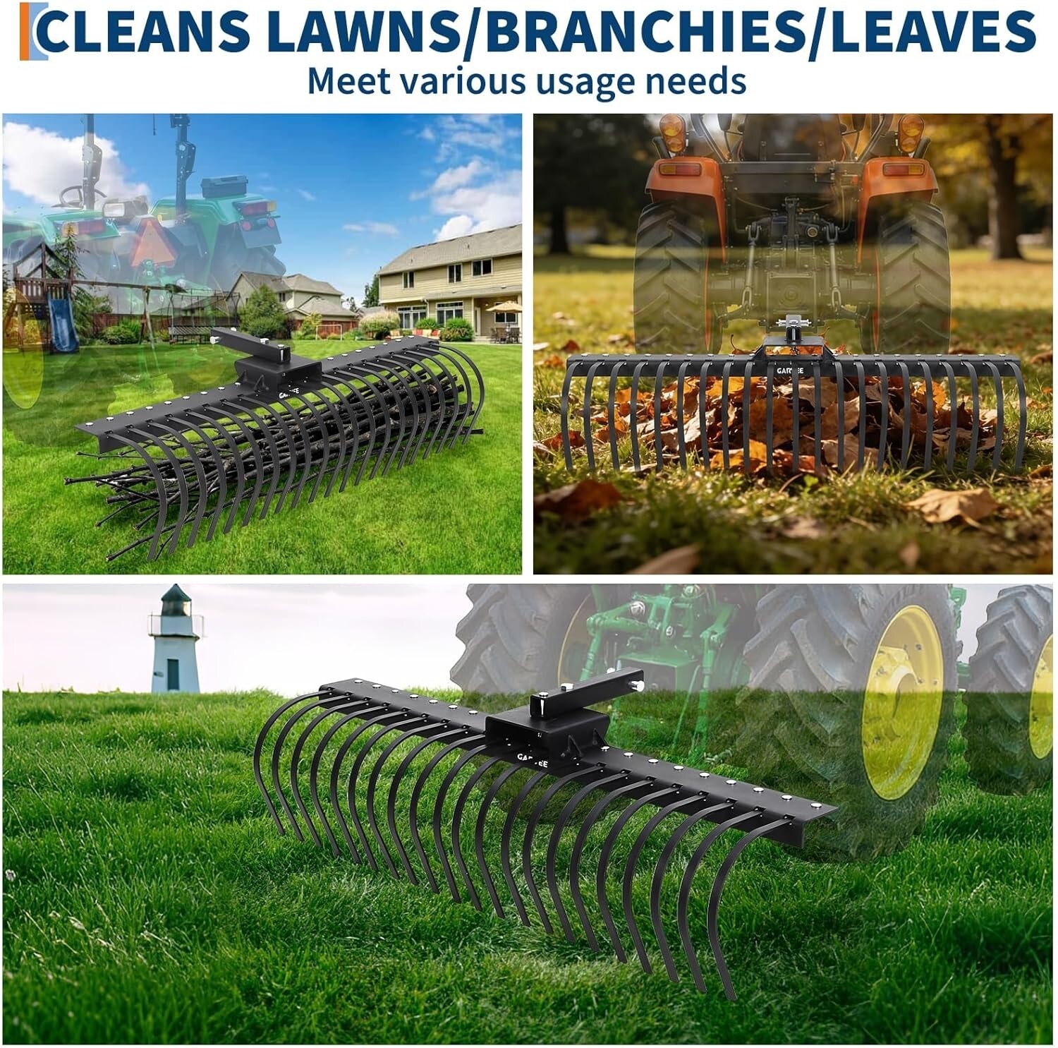 Garvee HQ-R-G3-4CPP-CWBL Lawn-Leaf-Rakes - View #4