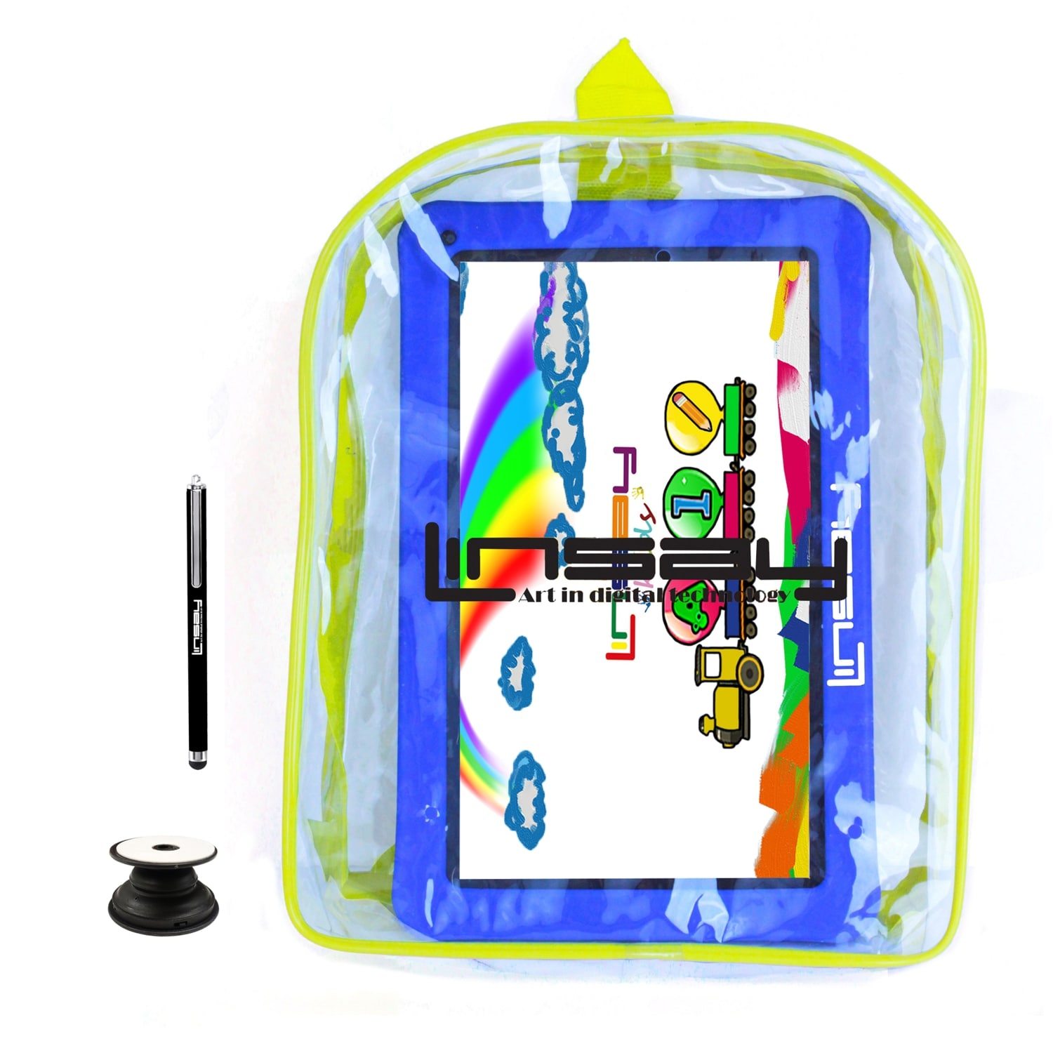 LINSAY F10IPKBBP 10.1-in 128 Android 13 Bluetooth Wi-Fi Tablet with Case Included and Pen Included