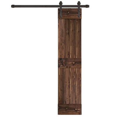 Panel Solid Core Stained Pine Wood, 18 Sliding Barn Door