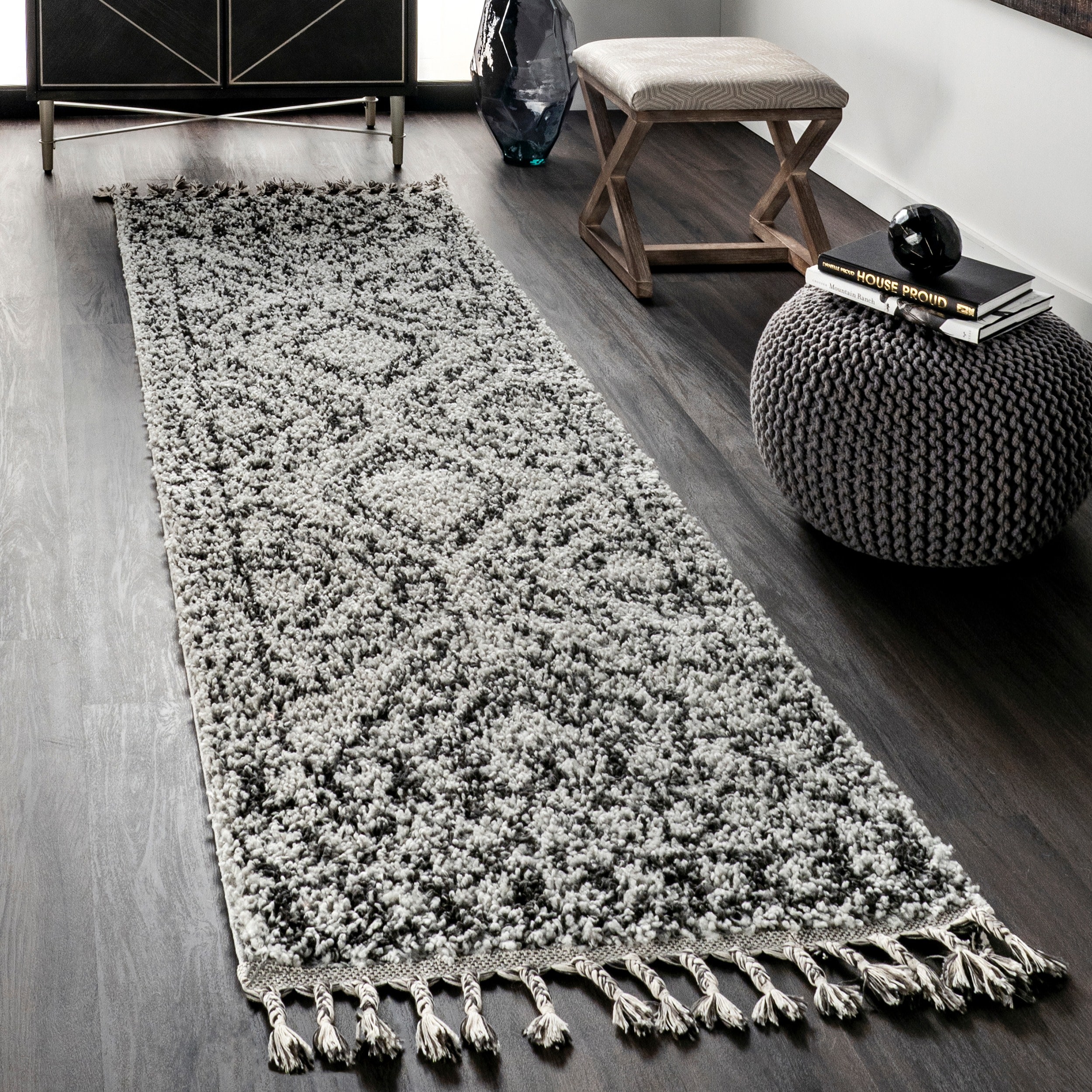 nuLOOM GCDI02B-2608 Diana 2 X 8 (ft) Gray Indoor Tribal Bohemian/Eclectic Runner Rug
