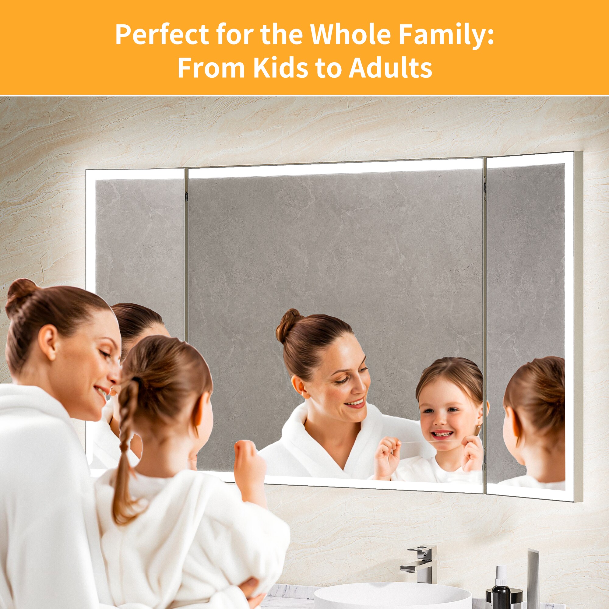 WELLFOR TO-EM-BV30WHBK Framed-Bath-Mirrors - View #12