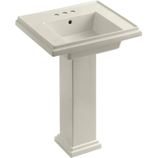 KOHLER Tresham Fireclay Pedestal in Almond KOHLER Tresham Fireclay Pedestal in Almond