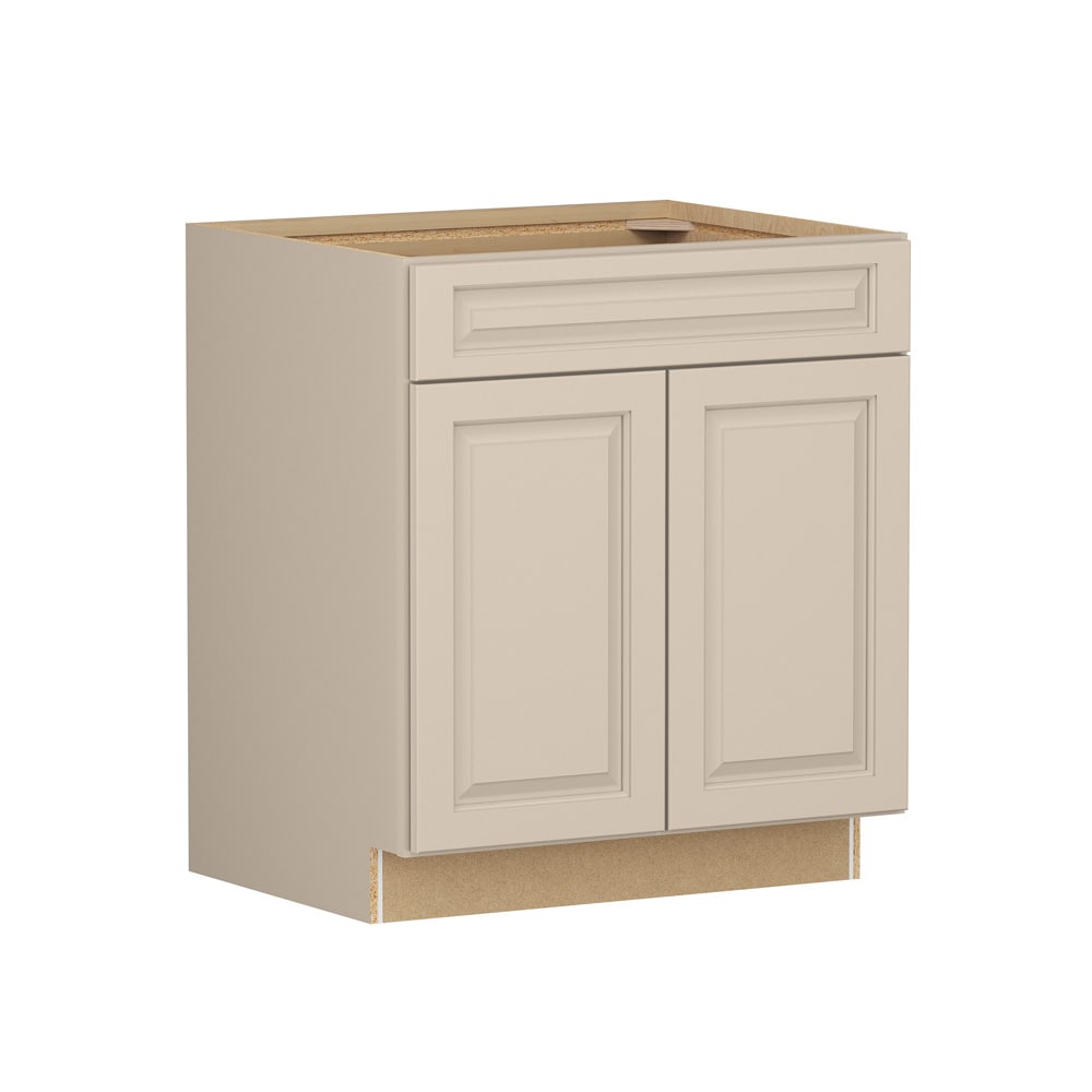 Shenandoah Stemson 30-in W x 34.5-in H x 24-in D Oat Painted Sink Base Fully Assembled Cabinet Raised Panel Raised panel