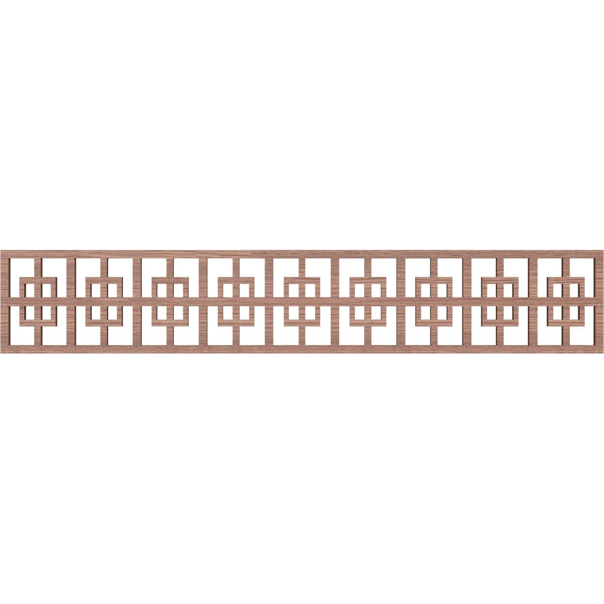 Ekena Millwork MLDB08X46CMBWA Cambridge Fretwork Flat Trim 8-in x 3.89-ft Walnut Brown Unfinished 2157129 Pierced Wall Panel Moulding