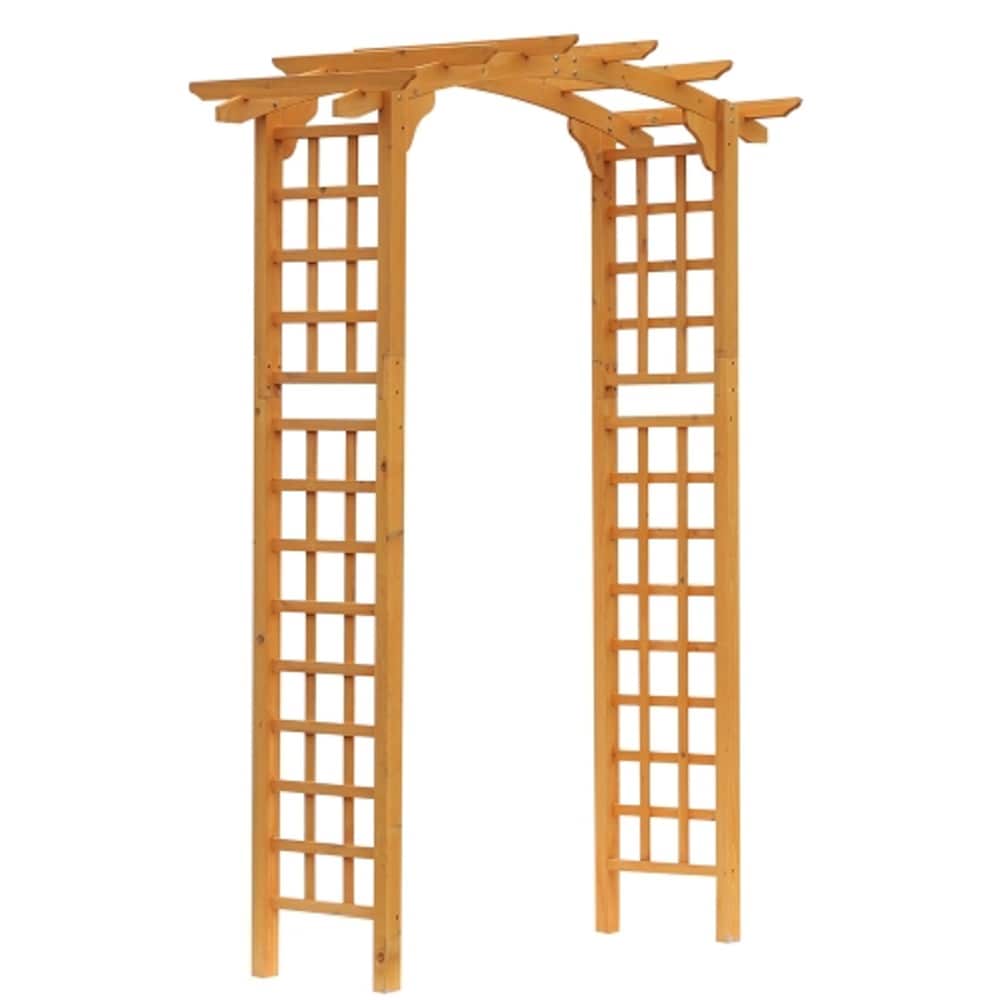 ZAKLOOP WU2225P174433 Garden 28.5-Inches W x 90-Inches H Yellow Garden Trellis For Climbing Plants For Cucumbers For Roses For Tomatoes