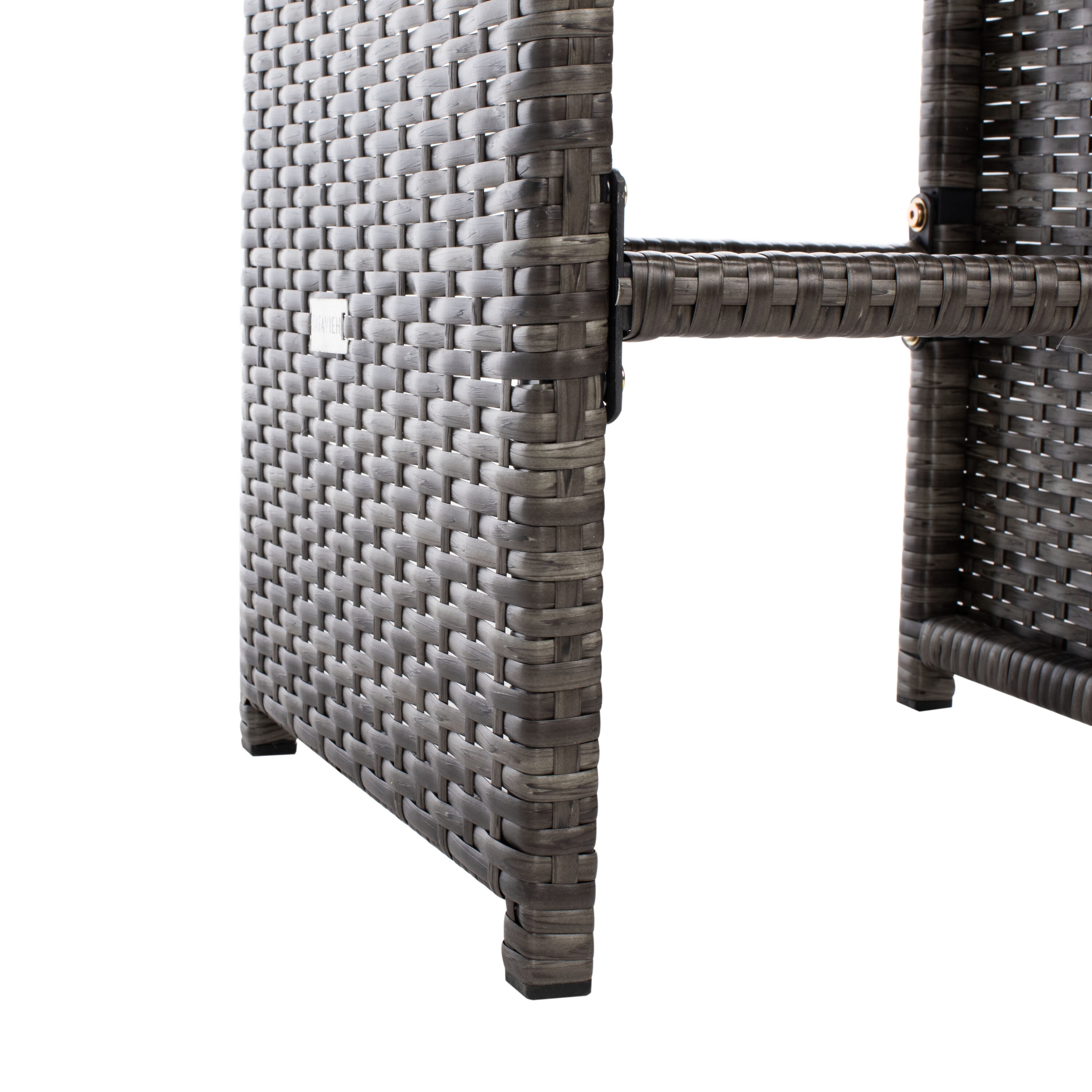 Hutton 7-Piece Gray Brown and White Outdoor Dining Set