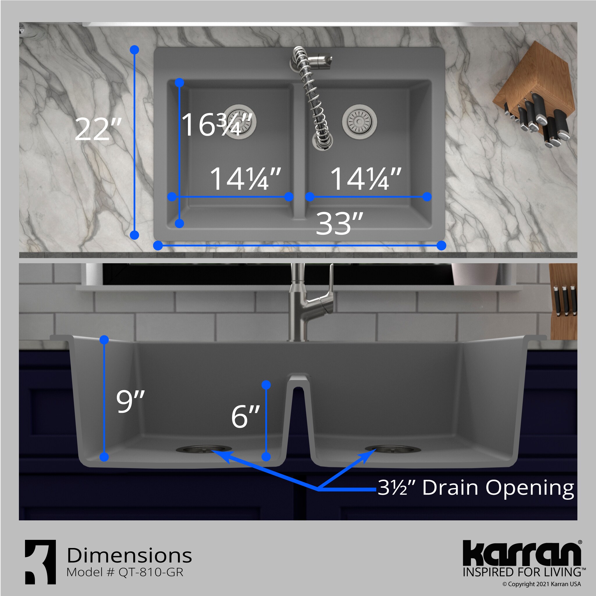 Karran QT-810-GR Kitchen-Sinks - View #9