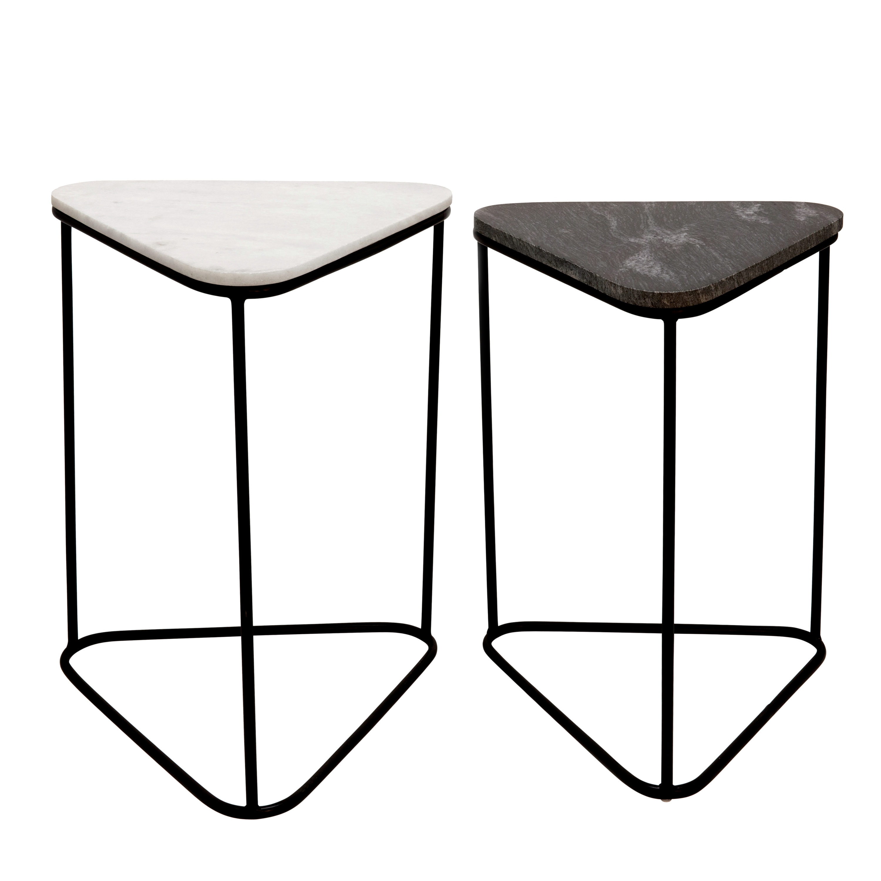 Sagebrook Home 15463 18-in W x 23-in H Black Resin Modern End Table Assembly Required