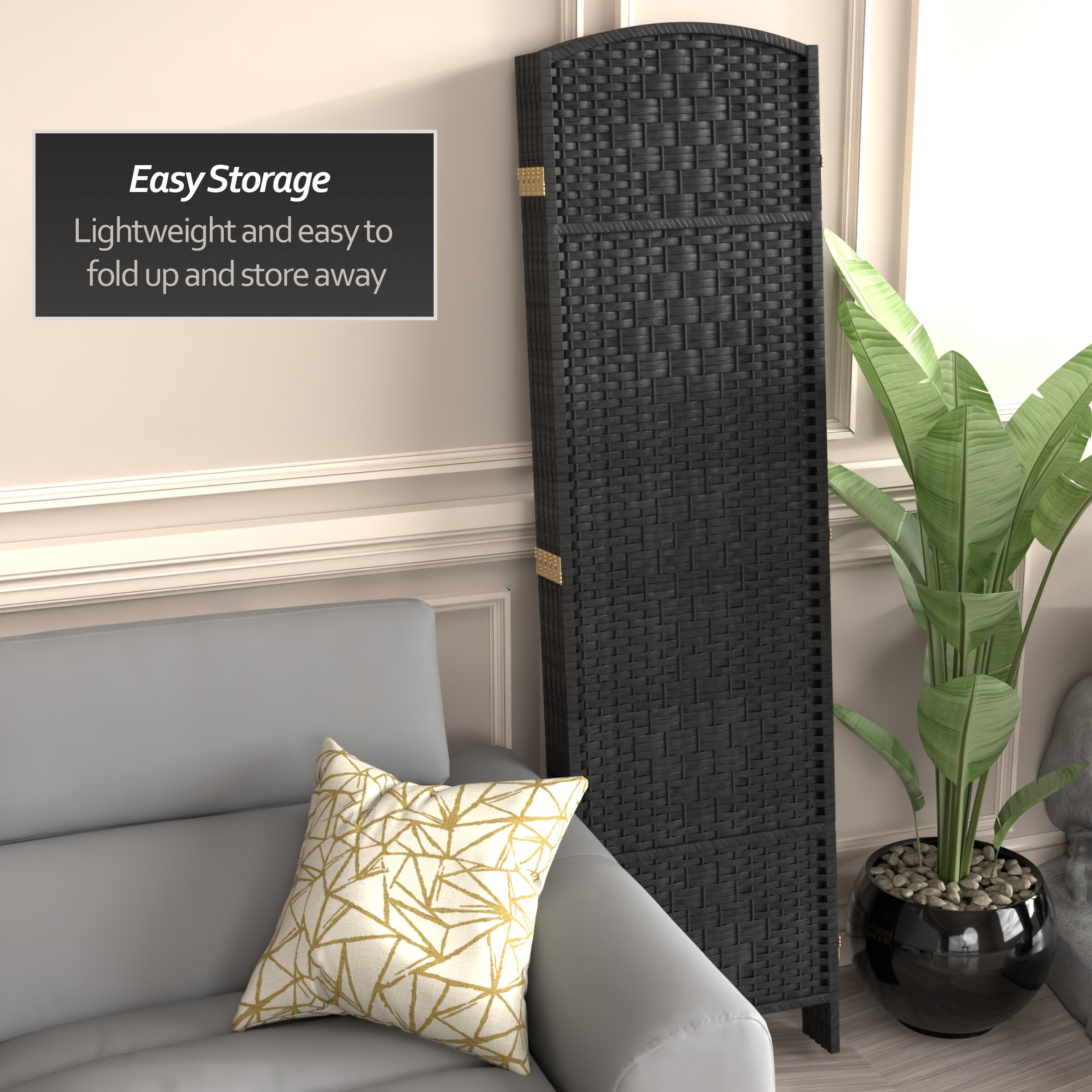 Red Lantern FB-OPDMND-5P-BLK Indoor-Privacy-Screens - View #4