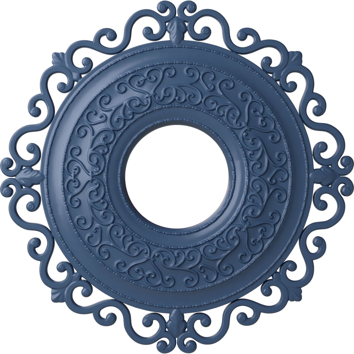 Ekena Millwork CM22ORAMF Orrington 22-in W x 22-in L Painted Americana Polyurethane Whole Ceiling Medallion