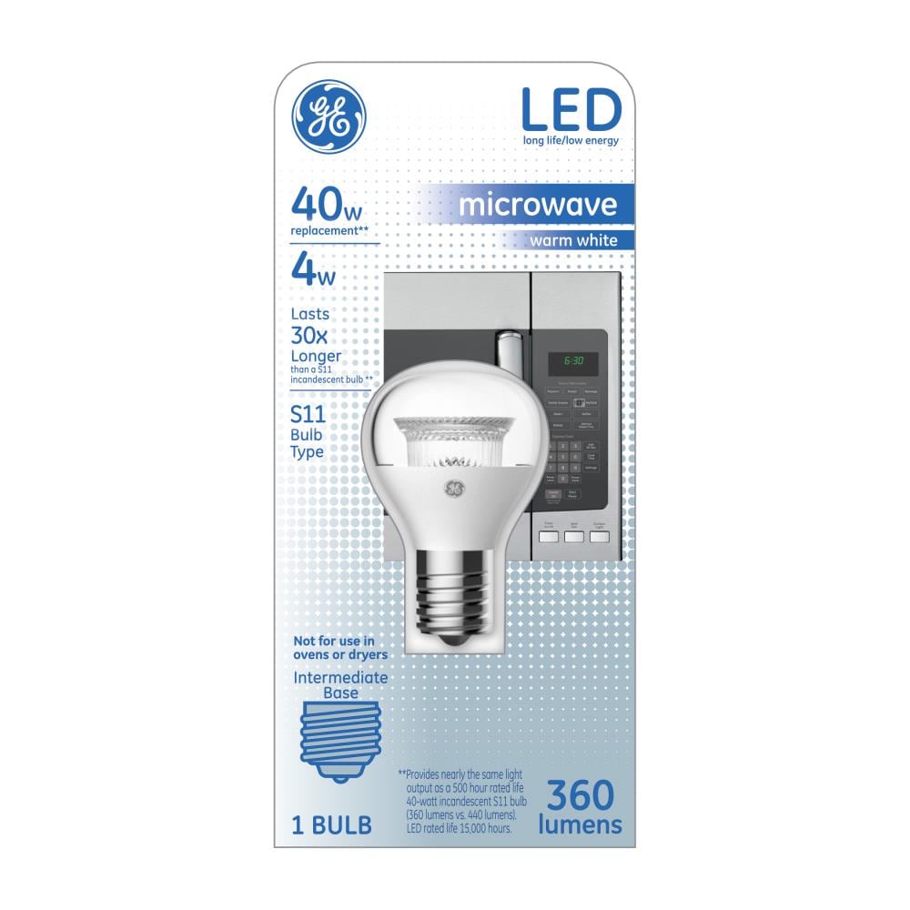 GE LED 40W EQ T8 E17 Base Clear Appliance Light Bulb Warm White Nondimmable  Light Bulb 1-Pack