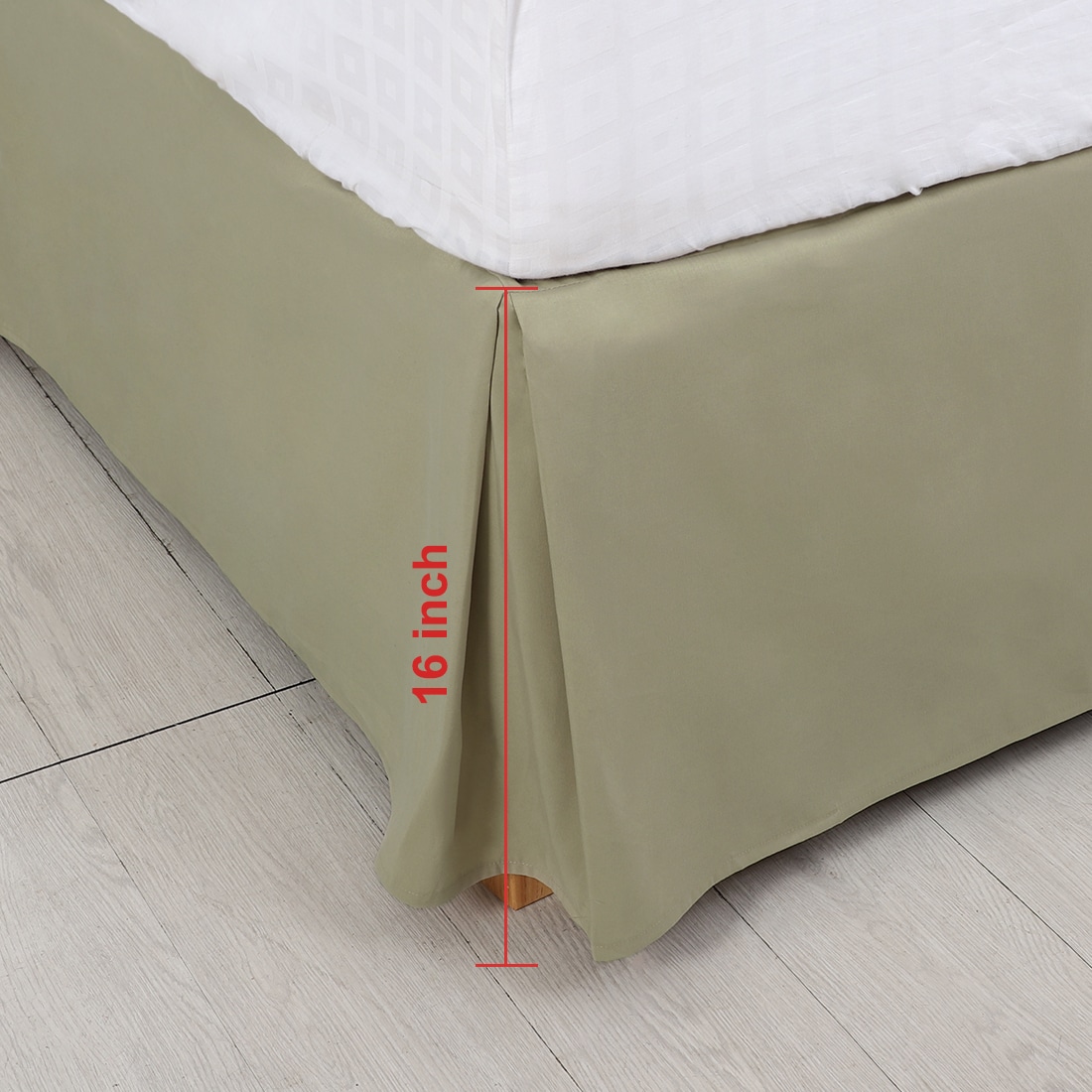 Unique Bargains Queen Size Pleated Bed Skirt Bed Frame and Box Spring ...