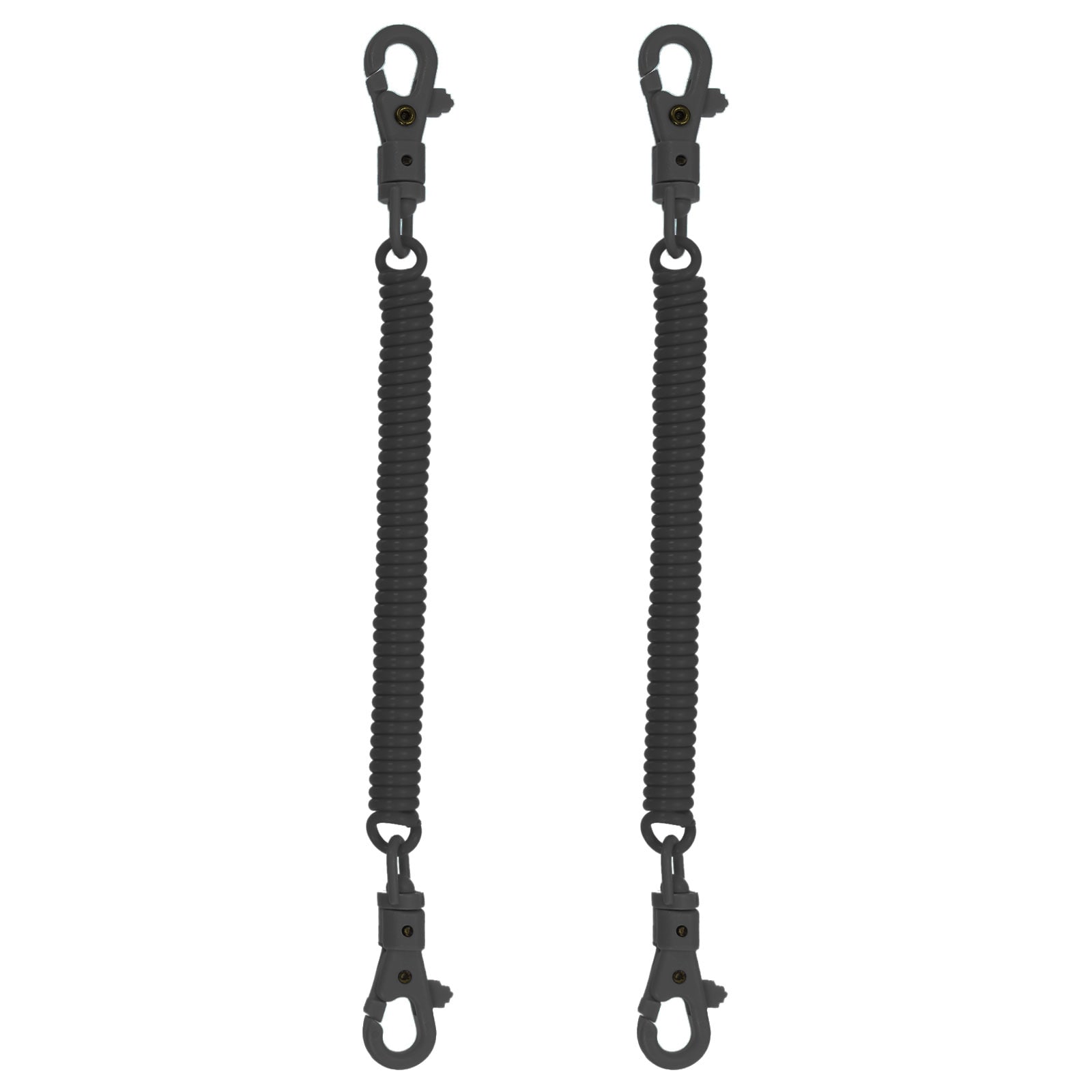 PATIKIL Retractable Coil Springs Keychain 2pcs Anti-lost Key Chain Holder Lanyard Cord with Plastic Lobster Clasp for Keys Wallet Black #S26050902UX9828