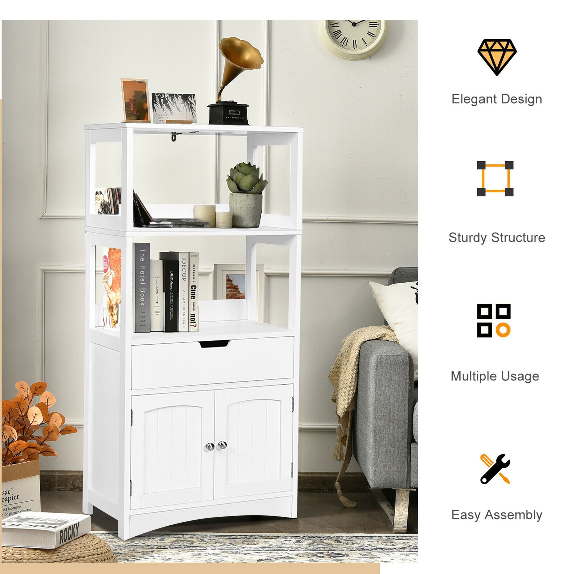 WELLFOR OUJ66295WH Linen-Cabinets - View #5