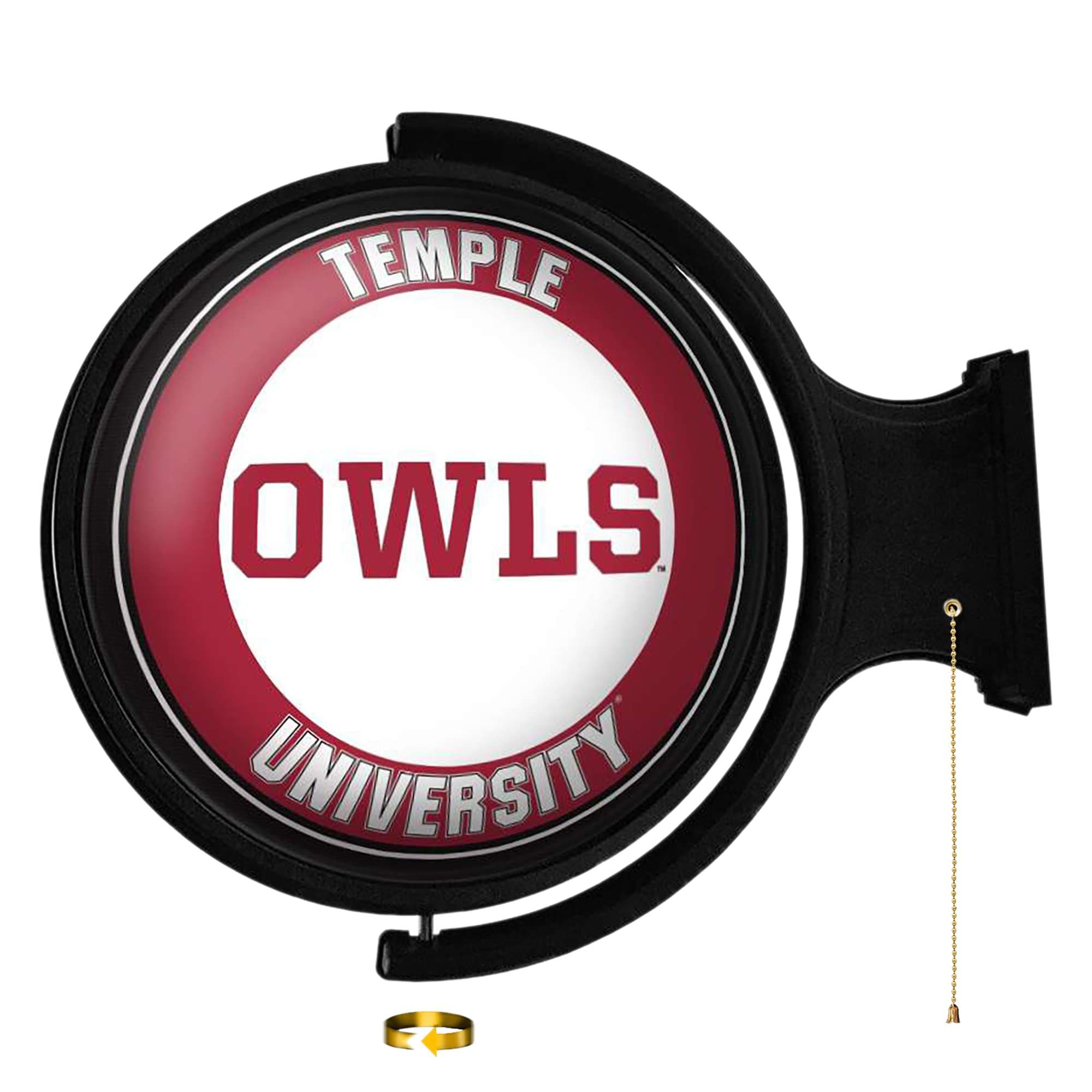 The Fan-Brand NCTEMP-115-01 Temple Owls Rotating Wall Lights 23-in Constant LED Game Room Lighted Sign