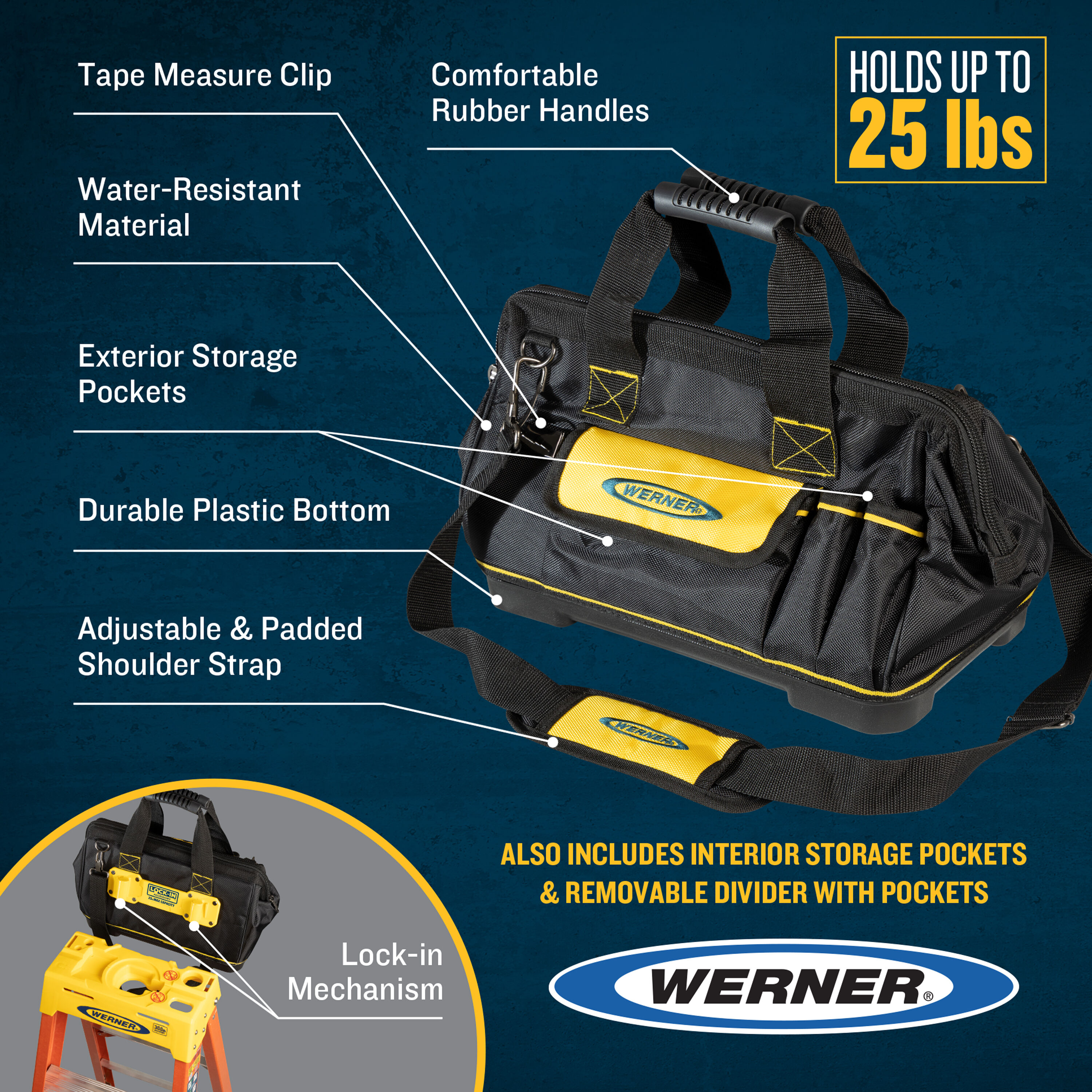 Werner Nylon 15-in Tool Bag For Ladders in the Ladder  Scaffolding  Accessories department at