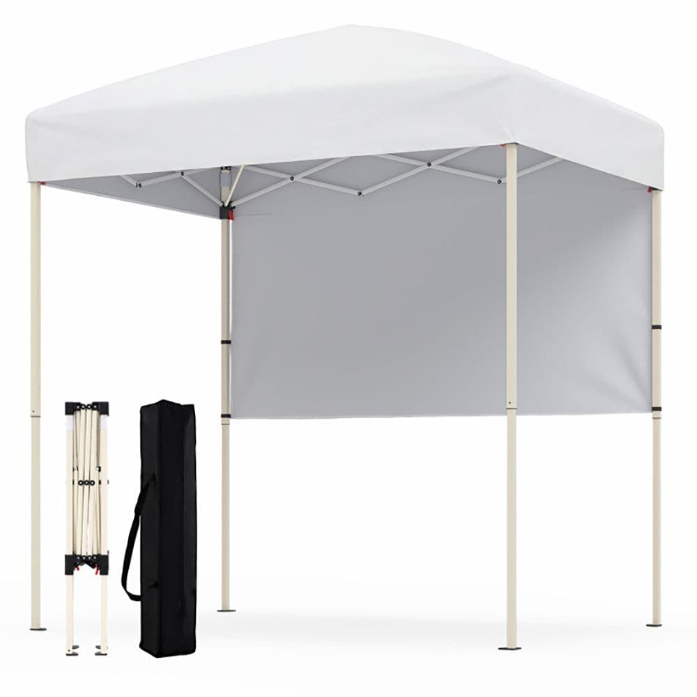 Namdaq 6 x 4 FT Pop-Up Canopy Tent with 1 Half Sidewall Easy Setup Folding Outdoor Sun Shelter