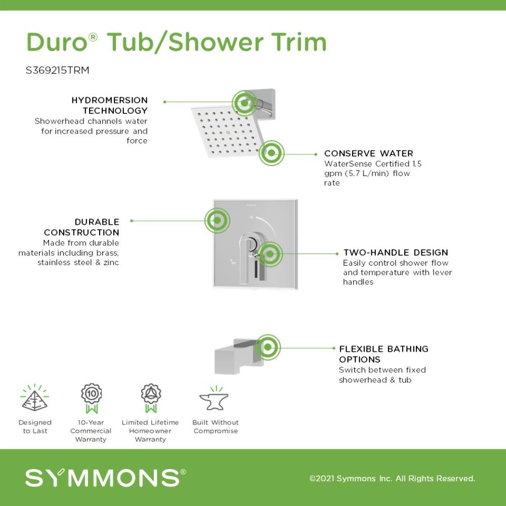 Symmons 369215TRM Tub-Shower-Faucets - View #3