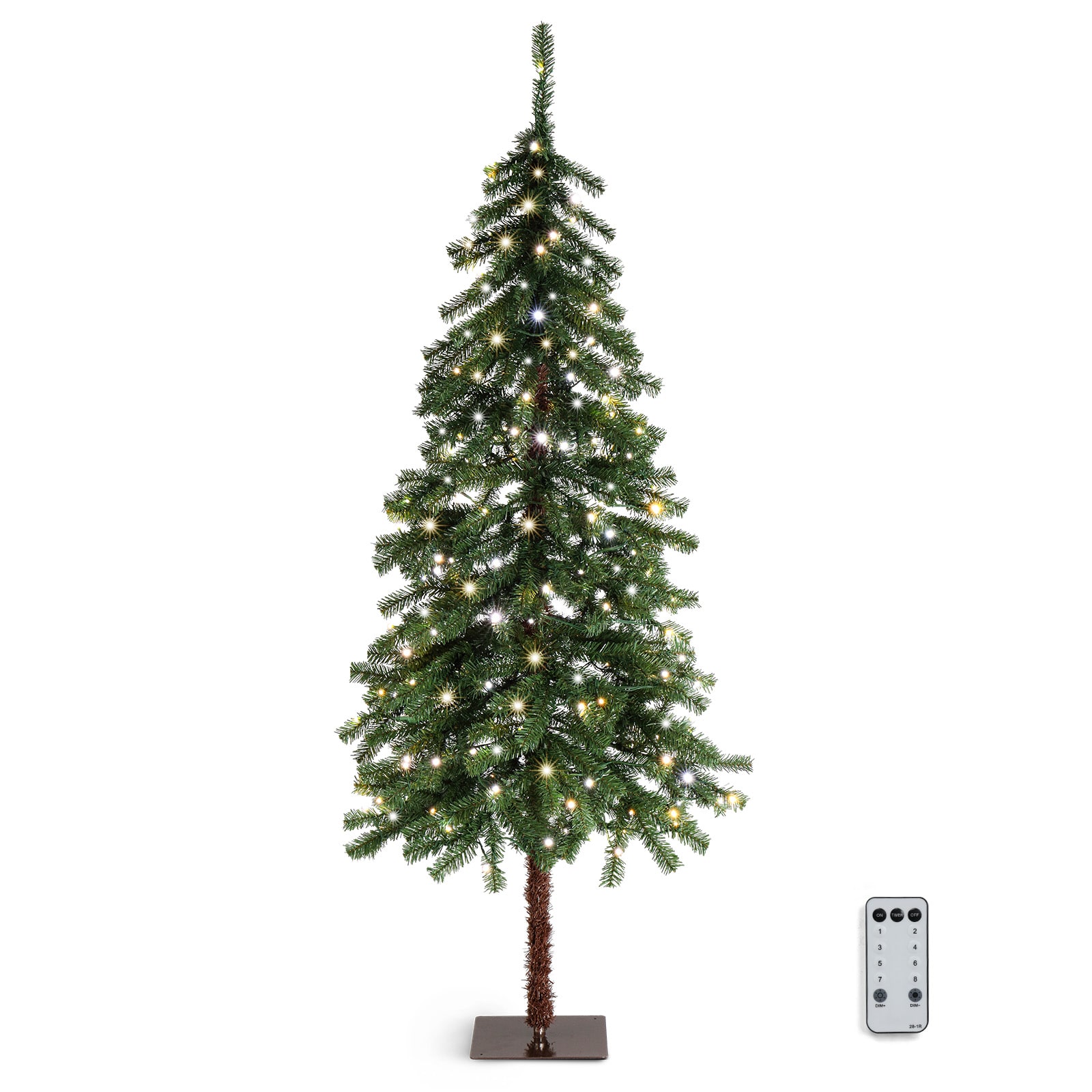 VINGLI 5ft Pre lit Artificial Christmas Tree with Warm White LED