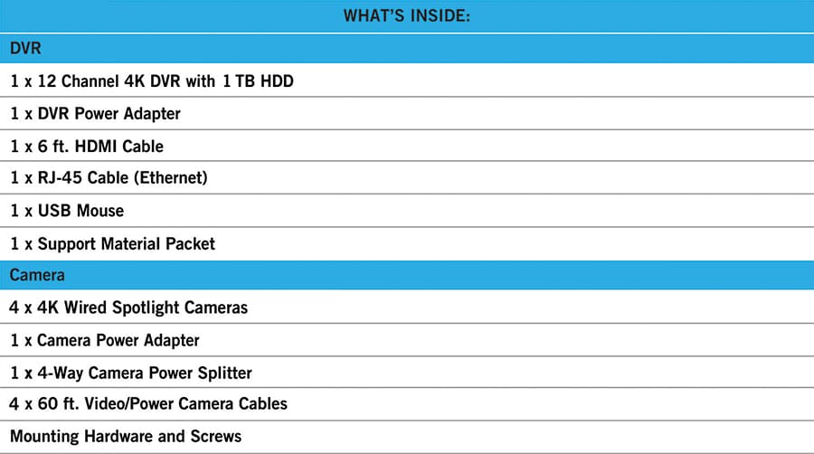 Night Owl Cameras, Wired, 4K UHD