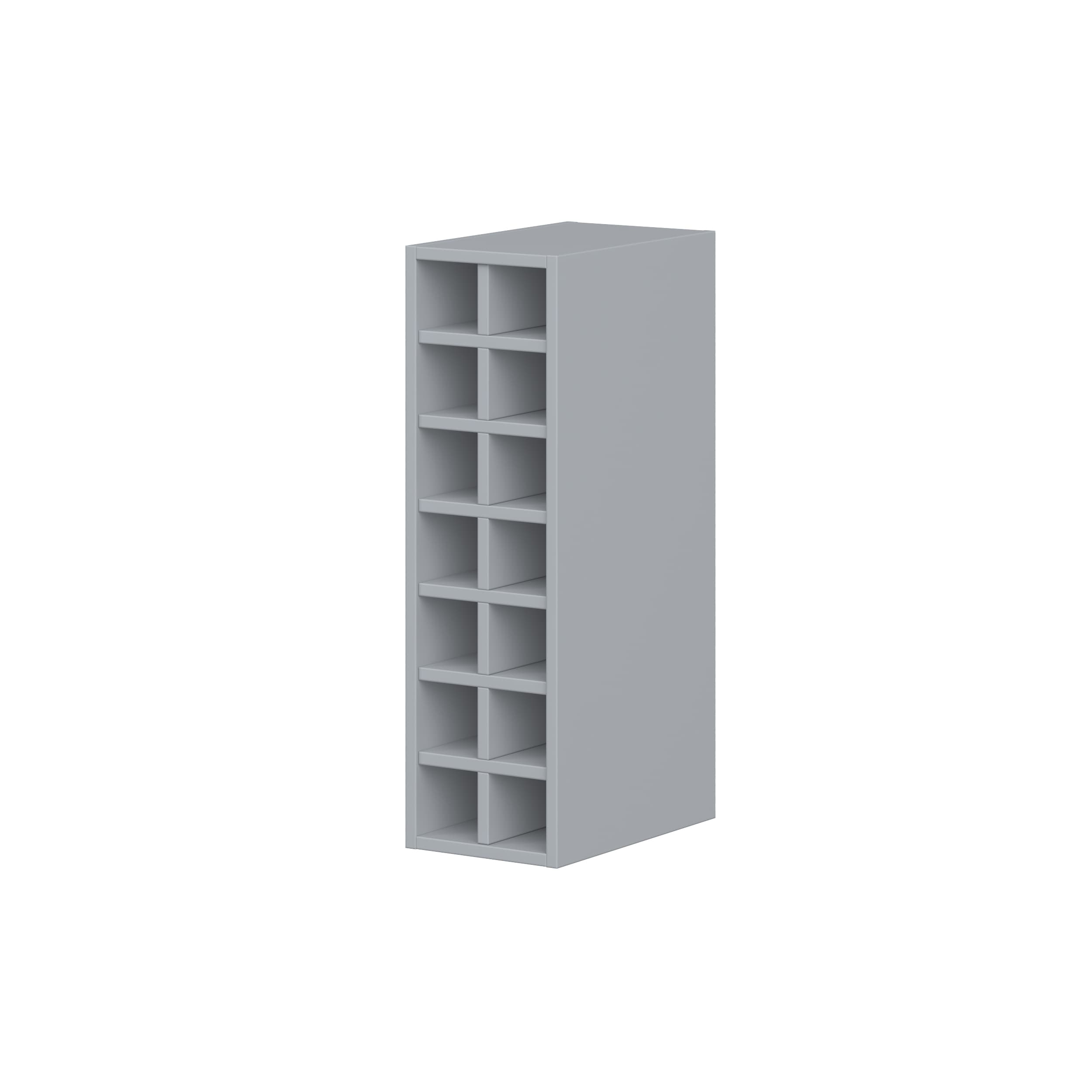 Hugo&Borg Charlesberg 9-in W x 30-in H x 14-in D Gray Open Cube Organizer Wall Fully Assembled Cabinet (Recessed Panel Style)