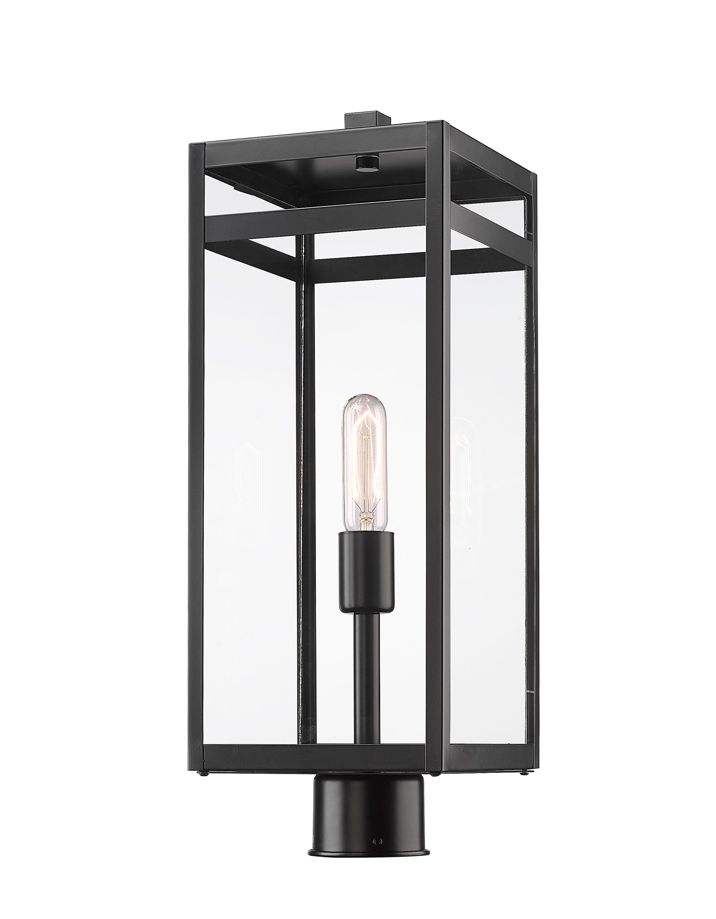 Z-Lite 596PHBR-BK Nuri 21.5-Inches Black Modern/contemporary Outdoor Light post lantern