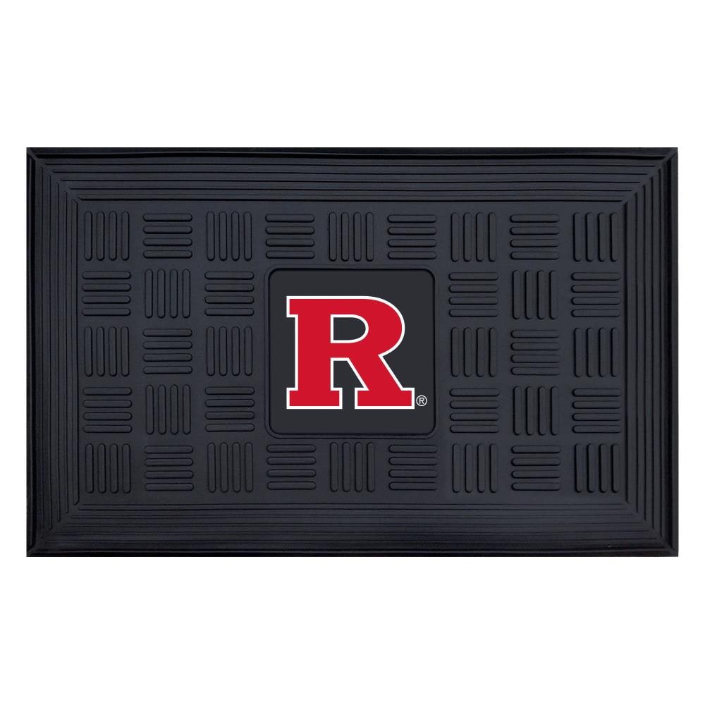 FANMATS 21647 Rutgers Scarlet Knights 2-ft x 3-ft Black Vinyl Rectangular Outdoor Decorative Sports Door mat