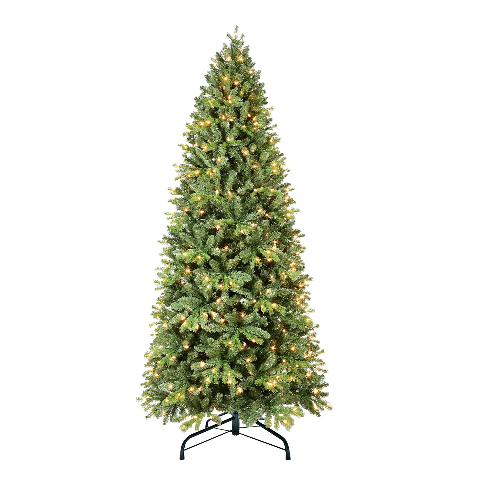 WELLFOR HYG24086US 4-ft Pre-lit Artificial Christmas Tree with White LED Lights