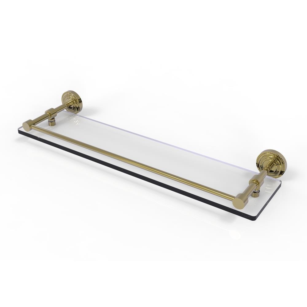 Allied Brass DT-1/22-GAL-UNL Dottingham Unlacquered Brass Wall mount Bathroom Shelf ( 22-in x 3-in x 5-in )