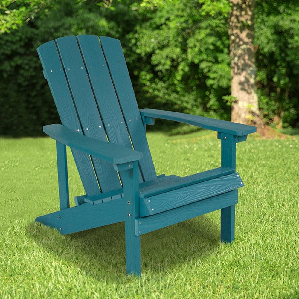Bayfeve BF-5839CHS All-Weather Patio Adirondack Chair Hdpe Frame Stationary Adirondack Chair with Slat Seat