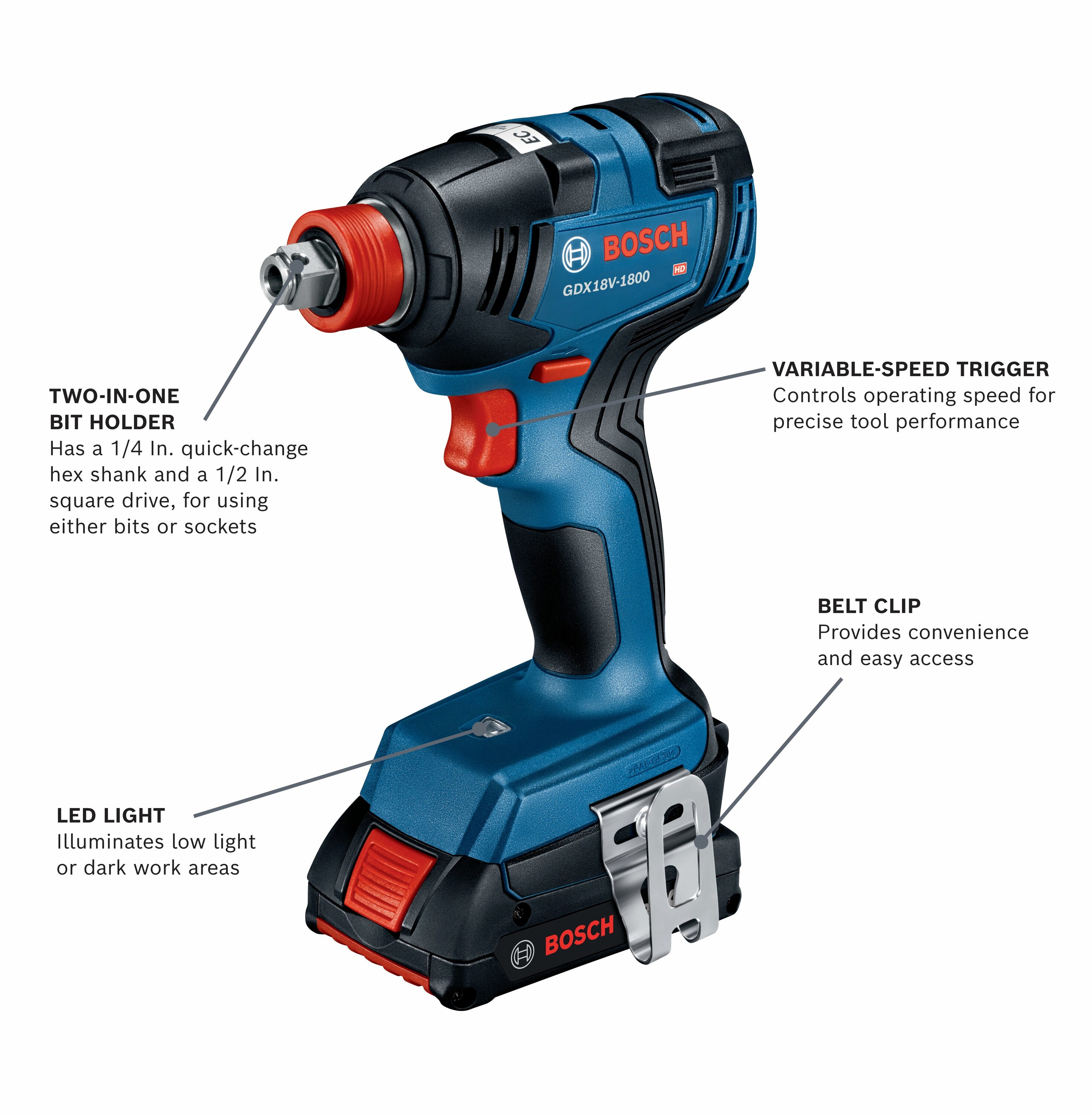 Bosch 2-Tool 18-volt Brushless Power Tool Combo Kit with Soft Case
