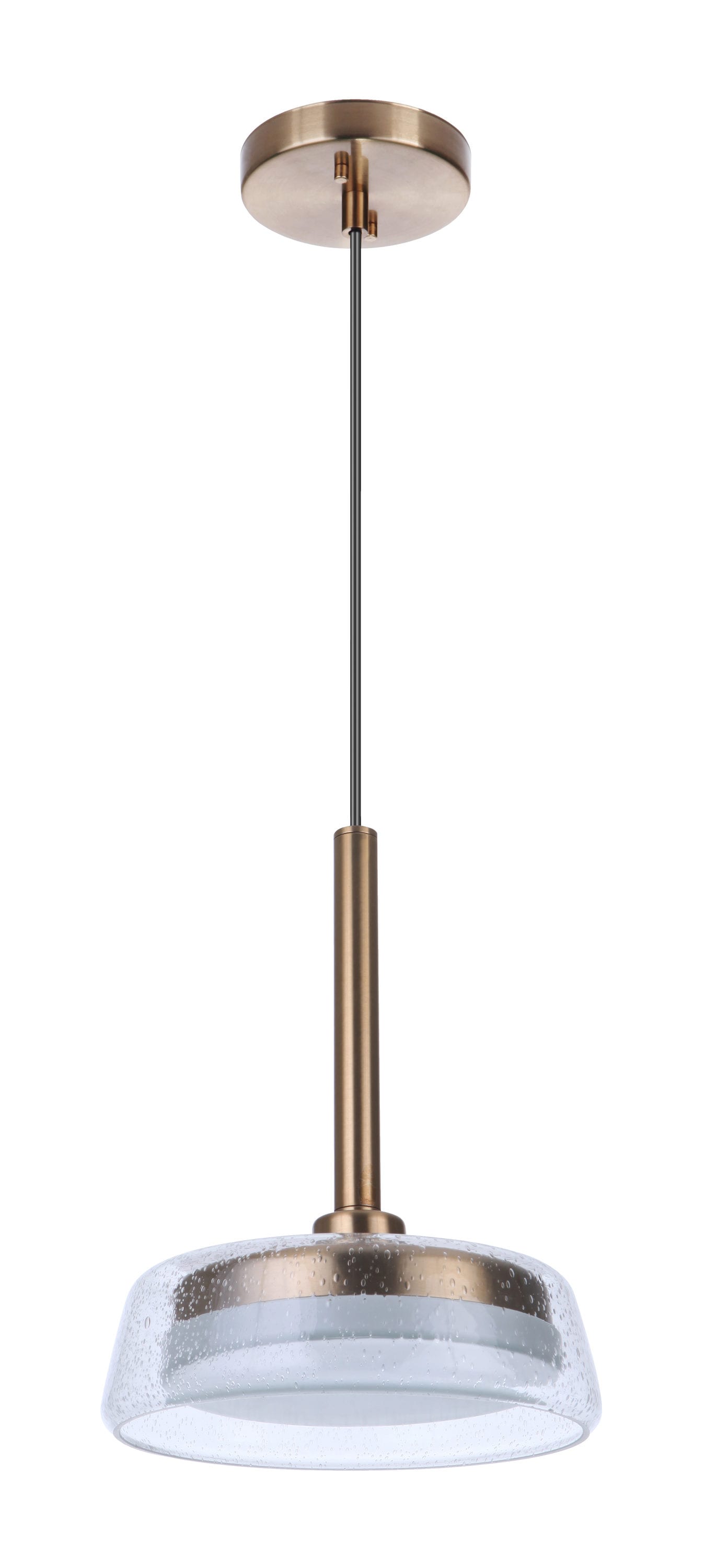 Craftmade 54992-FB Melody 1 -Light Flat Black Modern/contemporary Textured glass Cylinder Mini Hanging Pendant light