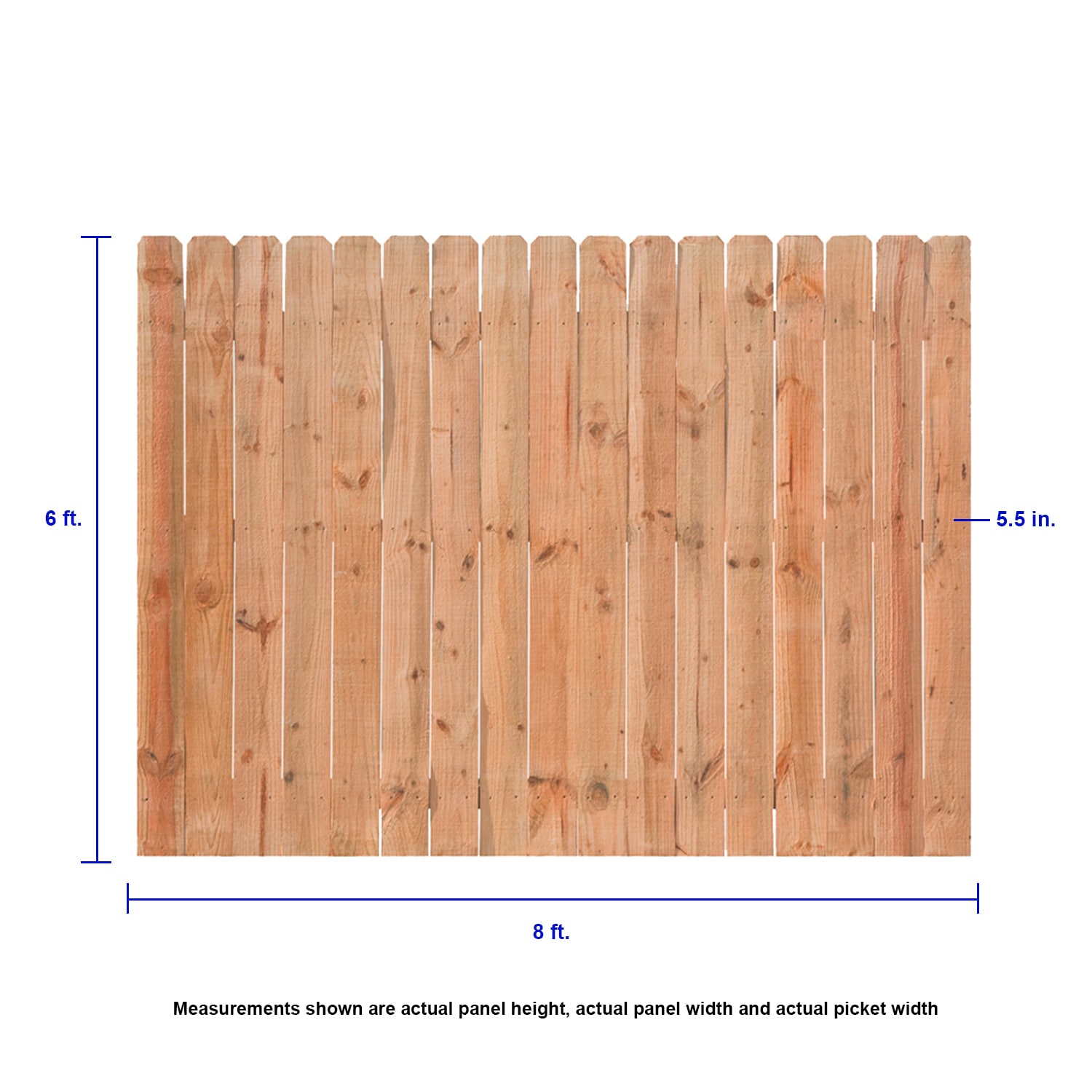 Severe Weather 6-ft x 8-ft Pressure Treated Pine Dog Ear Privacy Fence  Panel in the Wood Fence Panels department at
