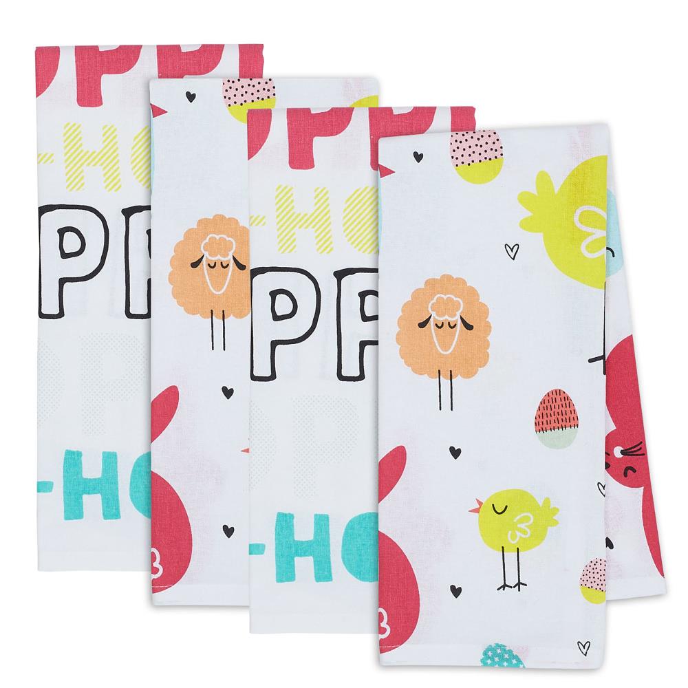 DII CAMZ11983 4-Pack Cotton Solid Any Occasion Dish Towel