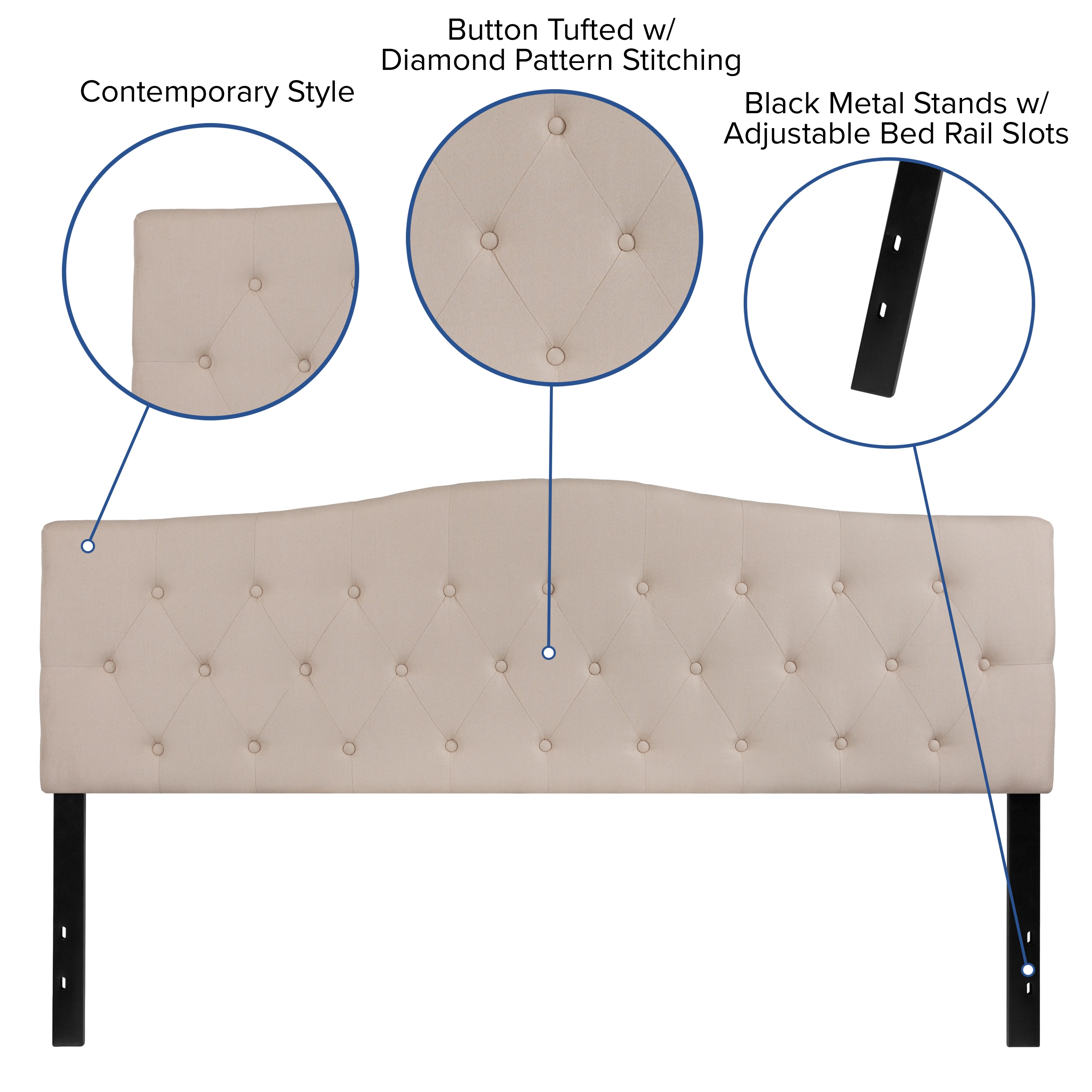 Emma + Oliver 889142473992 Upholstered-Headboards - View #2