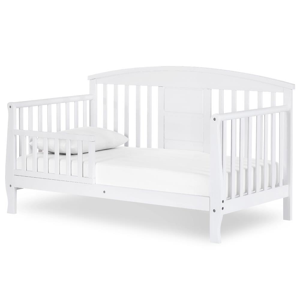 Dallas White Toddler Day Bed - Contemporary Style, Low to the Floor Design, Pine Wood Construction | - Dream On Me 651-WHT