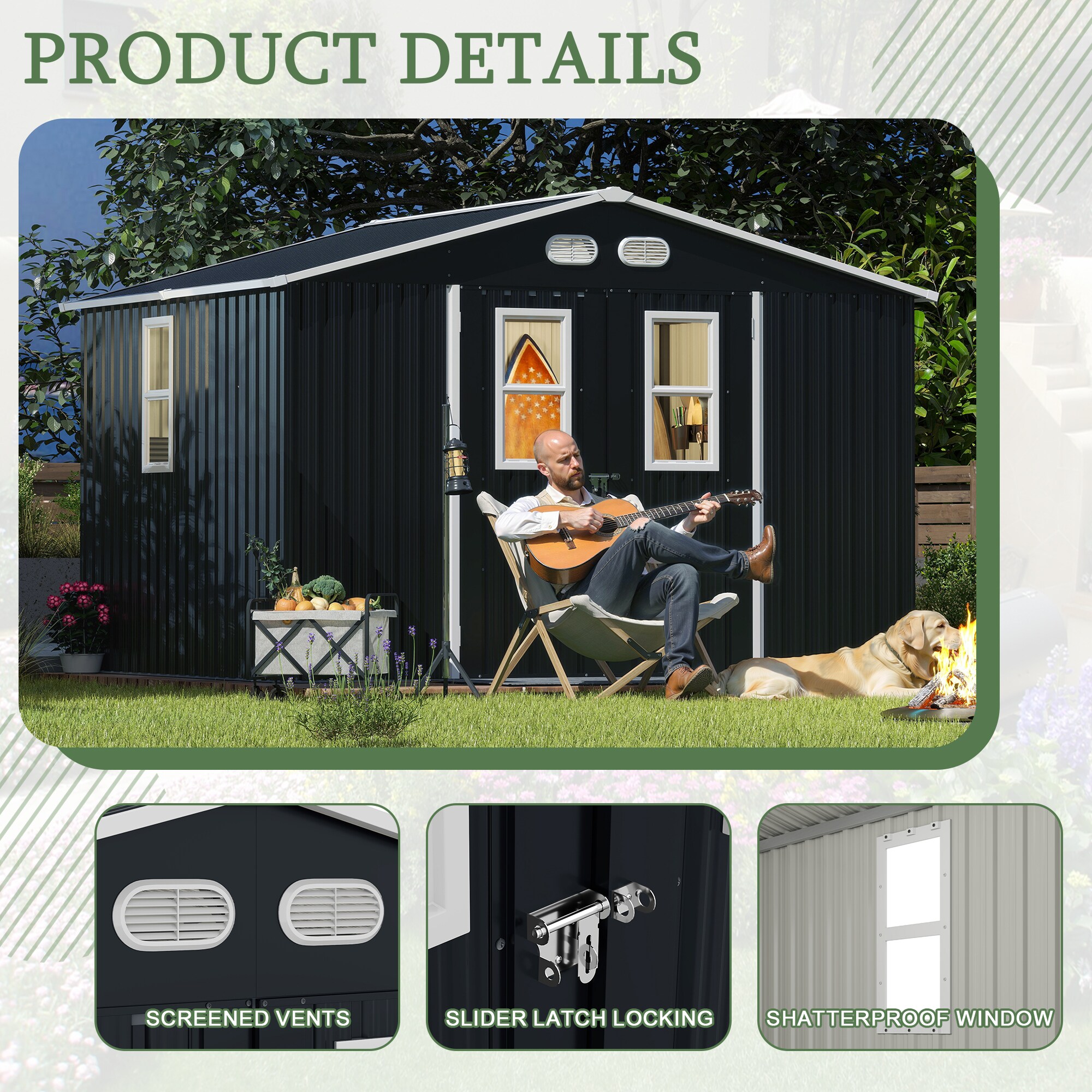 Huluwat P1-1598S00038 Metal-Storage-Buildings-Sheds - View #3