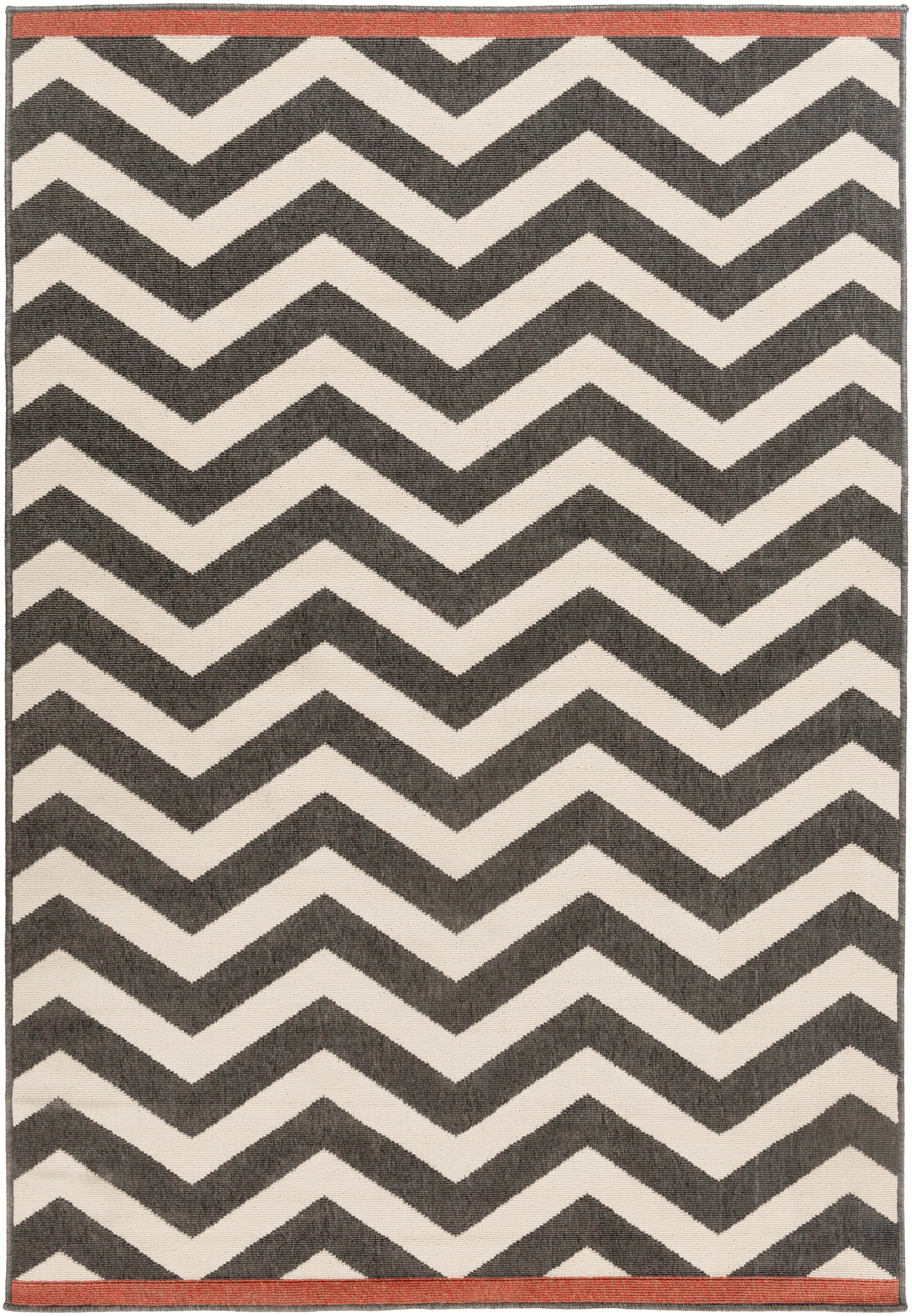 Reversible Rectangular Easy-Care Black Synthetic Rug