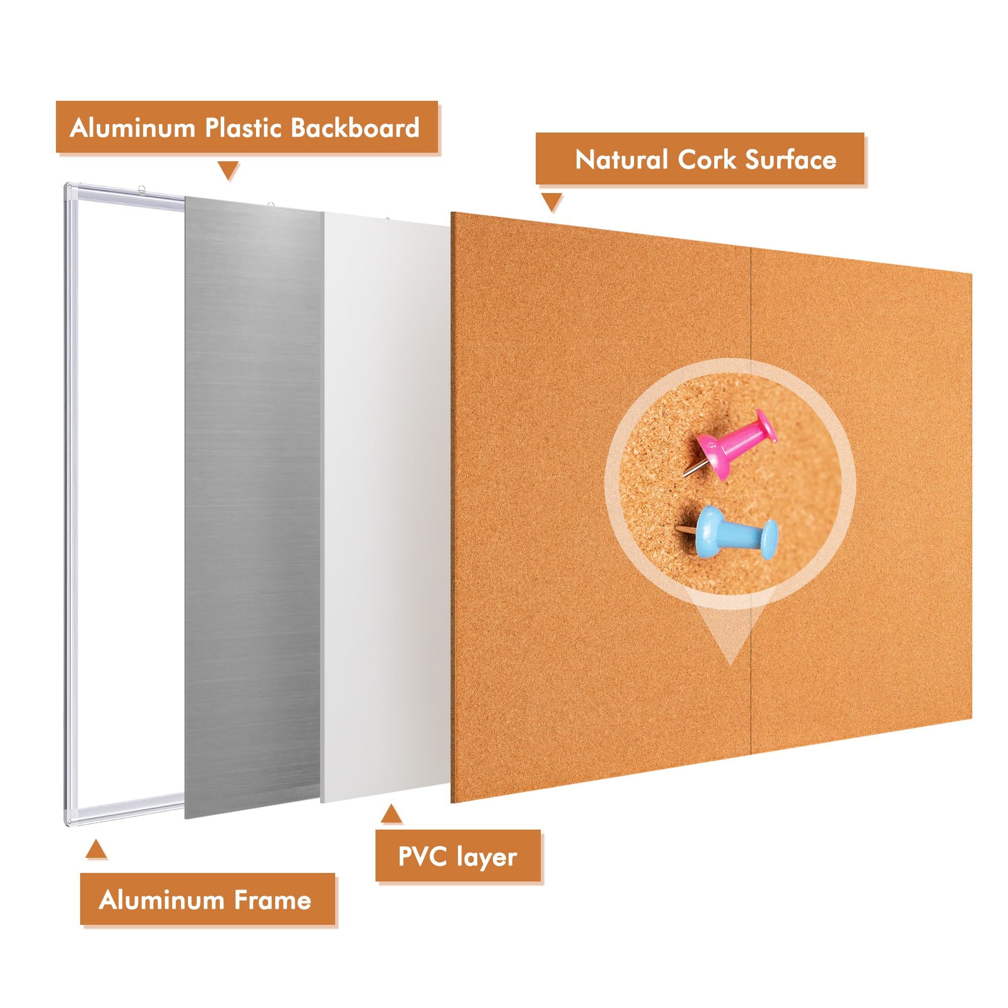 Maxtek LW-SJ-CKB-6036 Dry-Erase-Bulletin-Boards - View #3
