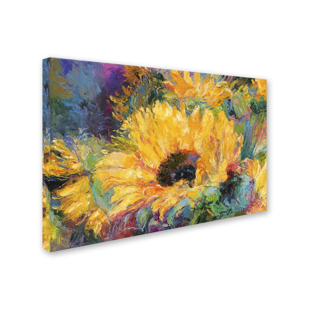 Blue Sunflowers Canvas Art for Kids Nursery