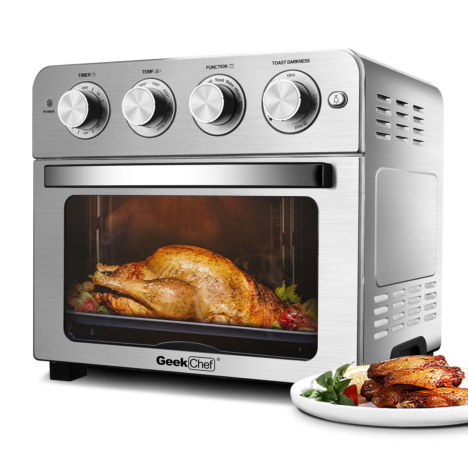 Geek Chef Air Fryer Toaster Oven 24.5Qt Rotisserie Dehydrator 7-in