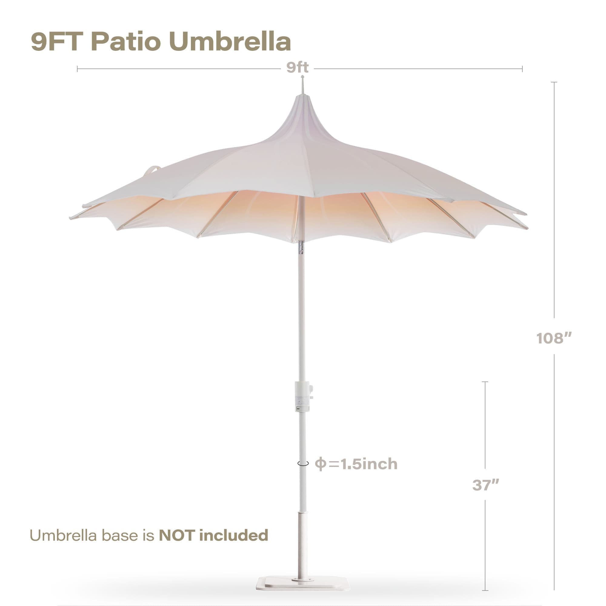 LAUSAINT HOME UMCP122-109-GD2 Umbrellas-2 - View #3