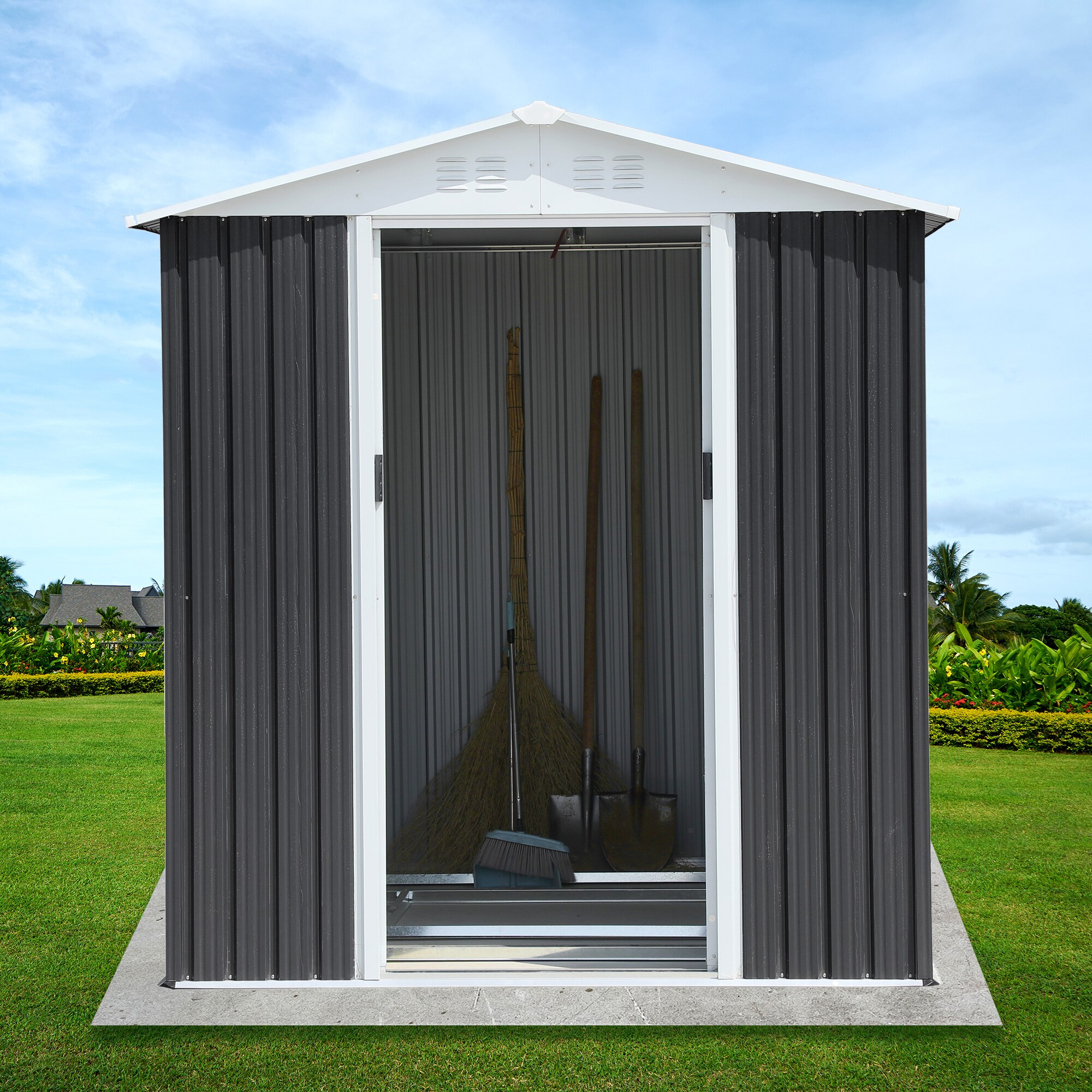 Wooakway FXLS0604-512Z242 Metal-Storage-Buildings-Sheds - View #4