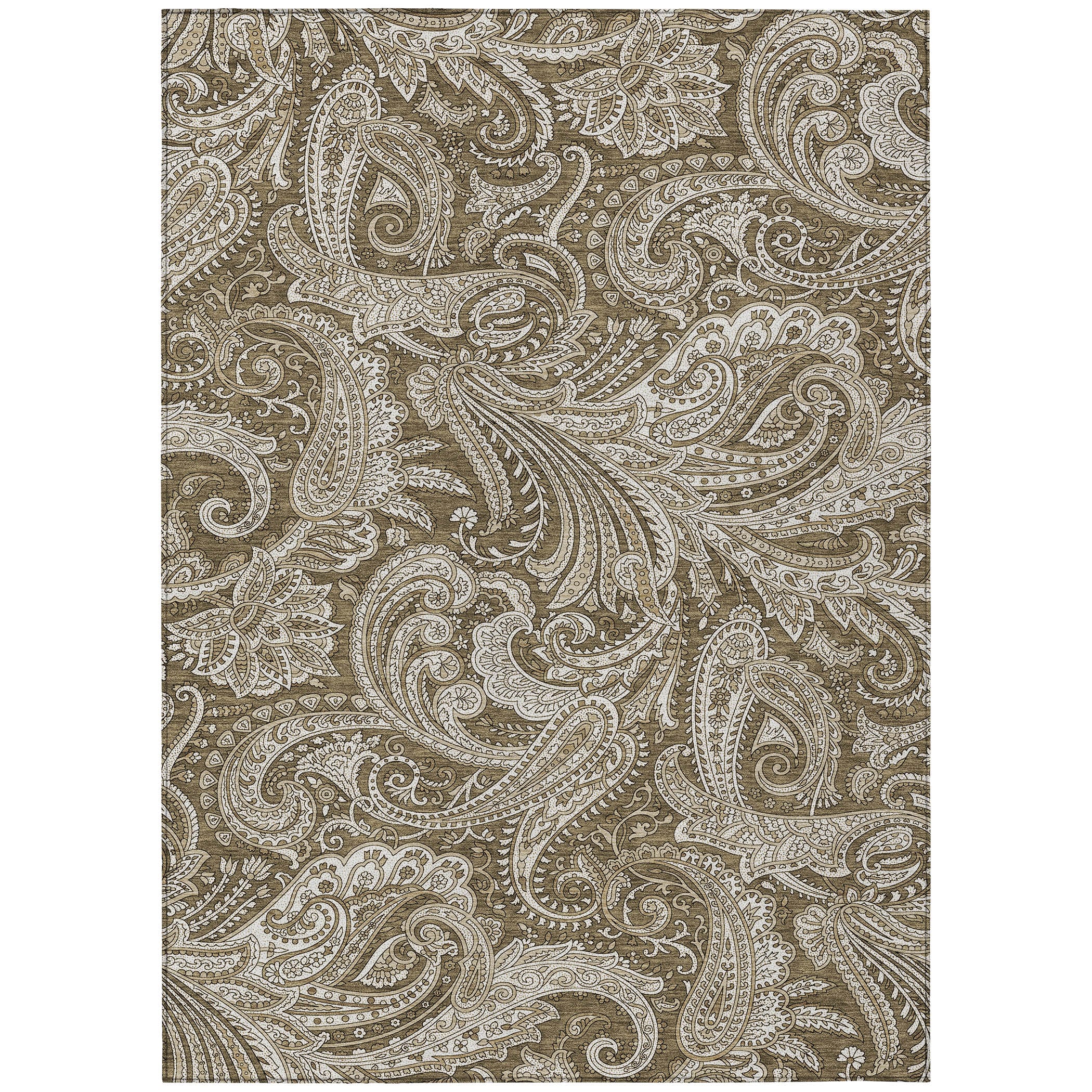 Addison Rugs ACN654CH8X10 Chantille ACN654CH 8 x 10 (ft) Polyester Chocolate Rectangular Indoor/Outdoor Geometric Machine washable Area rug