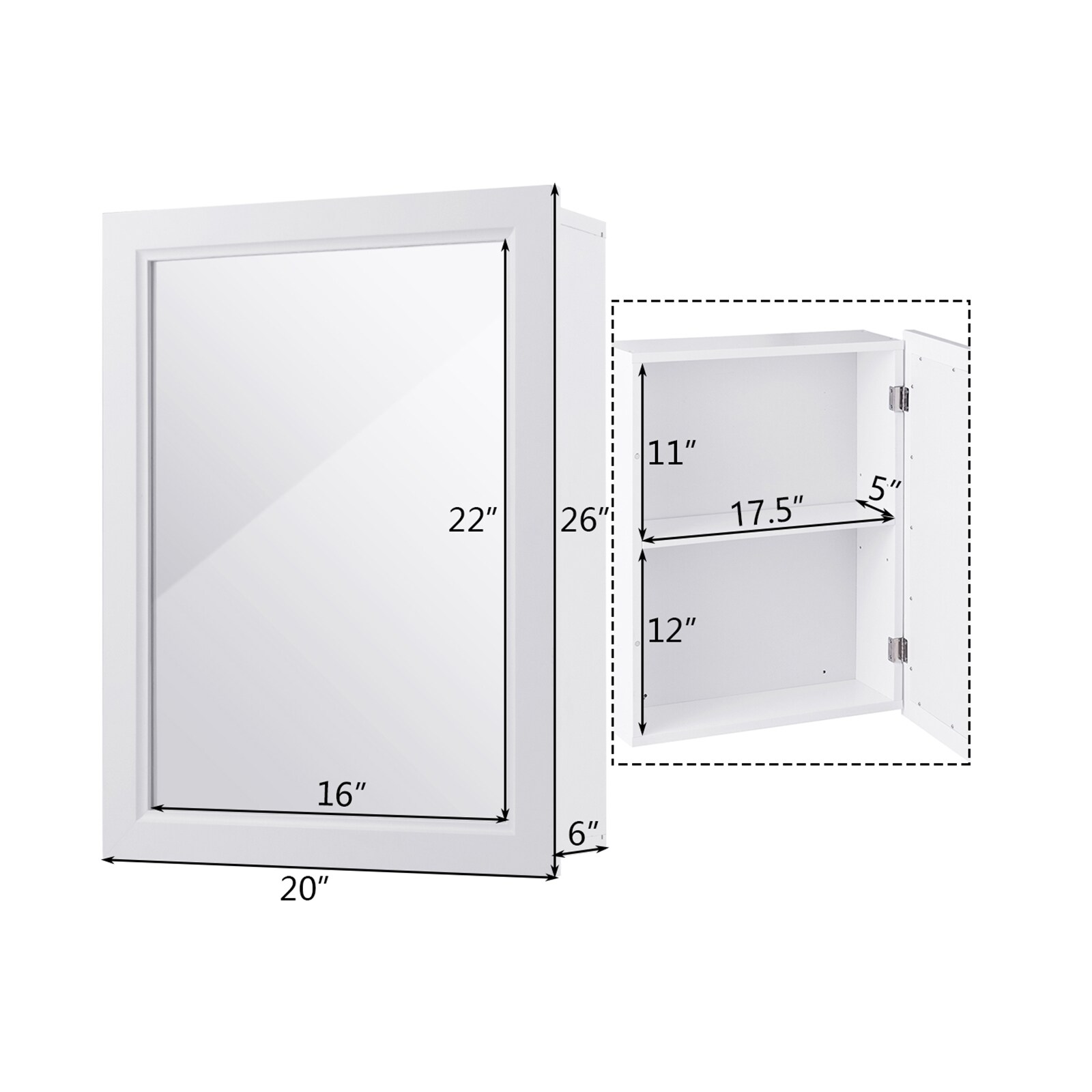 Slickblue D-CO-HW71395WH Bathroom-Medicine-Cabinets - View #8