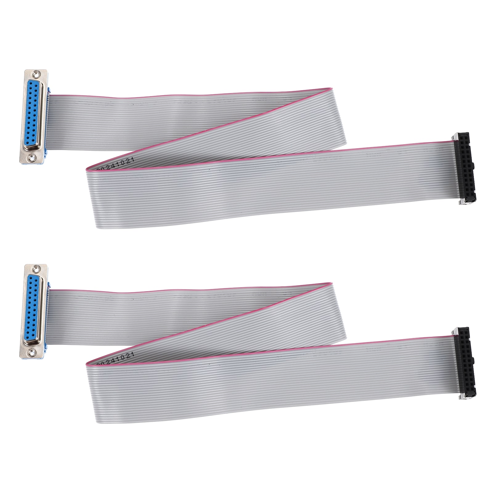 Unique Bargains IDC Wire Flat Ribbon Cable DB25 Female to FC-26 Female Connector 2.54mm Pitch 50cm Length 2pcs