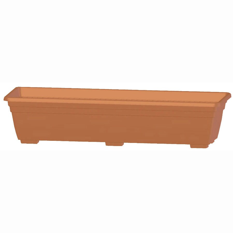 Garden Treasures Rectangle 23 75 In W X 6 In H Orange Plastic   07671695 