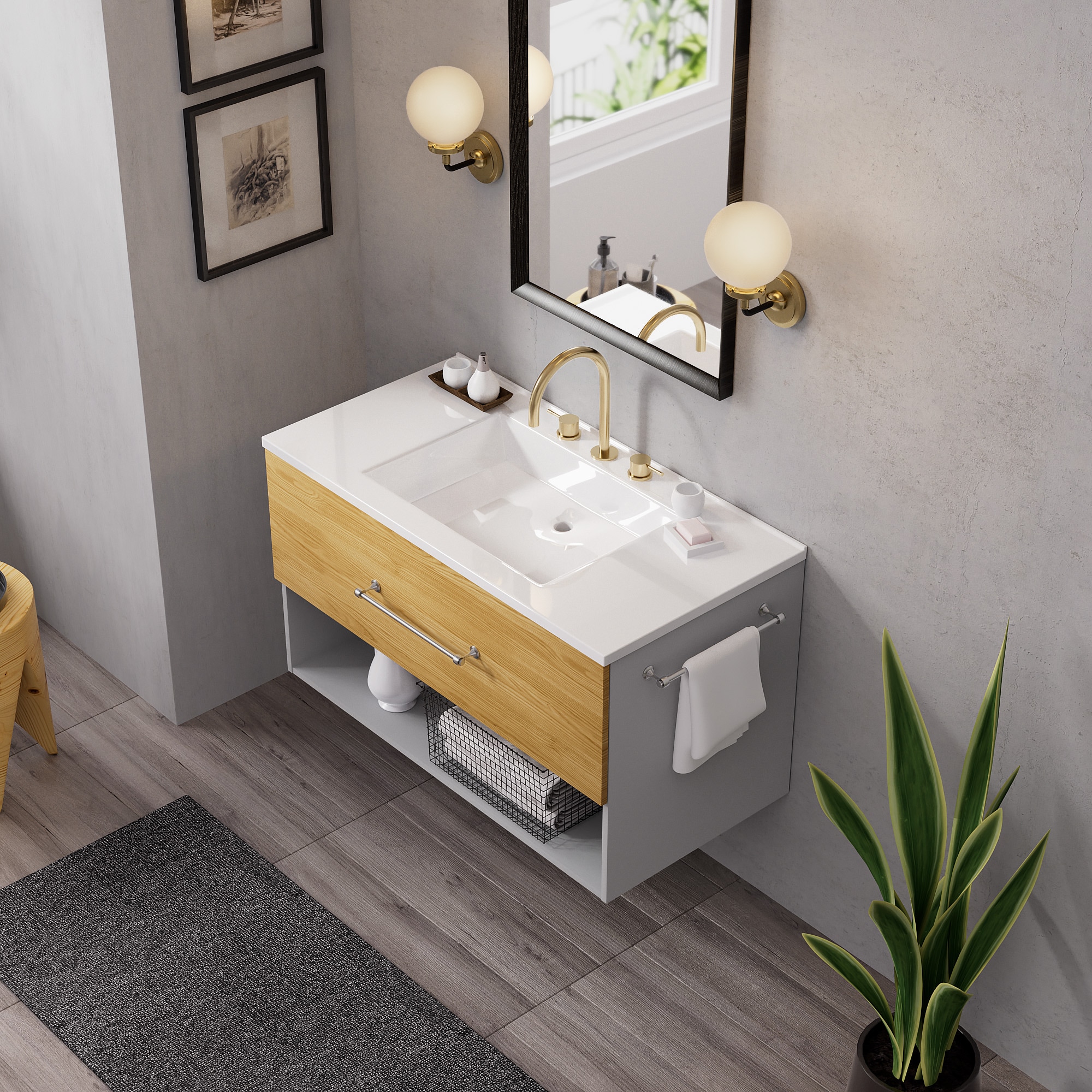 JEAREY CBZZS-11-YE Bath-Vanity-Combo - View #5