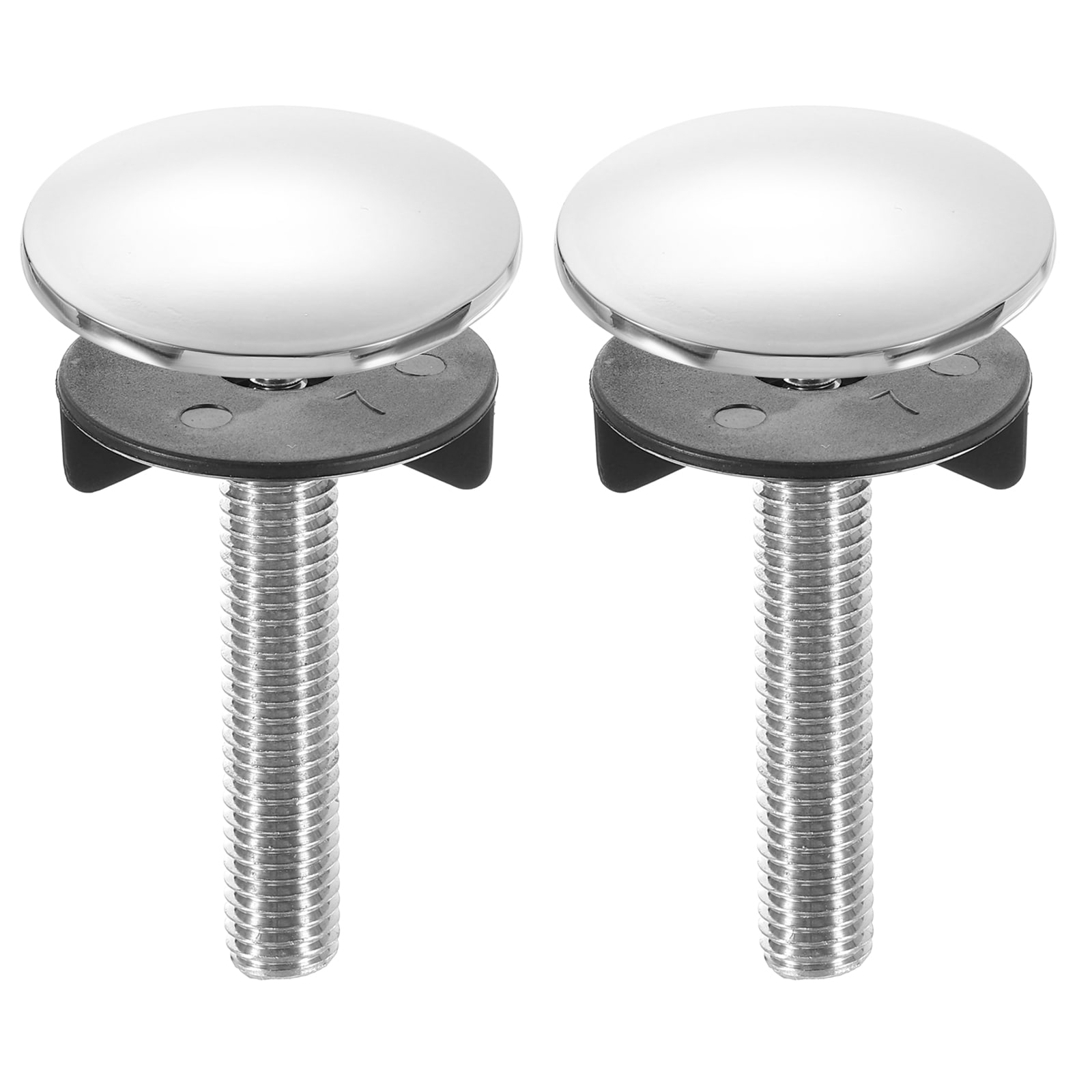 Unique Bargains - 2pcs Kitchen Sink Hole Cover Bright Chrome 2 Inch Faucet Hole Cover Stainless S...